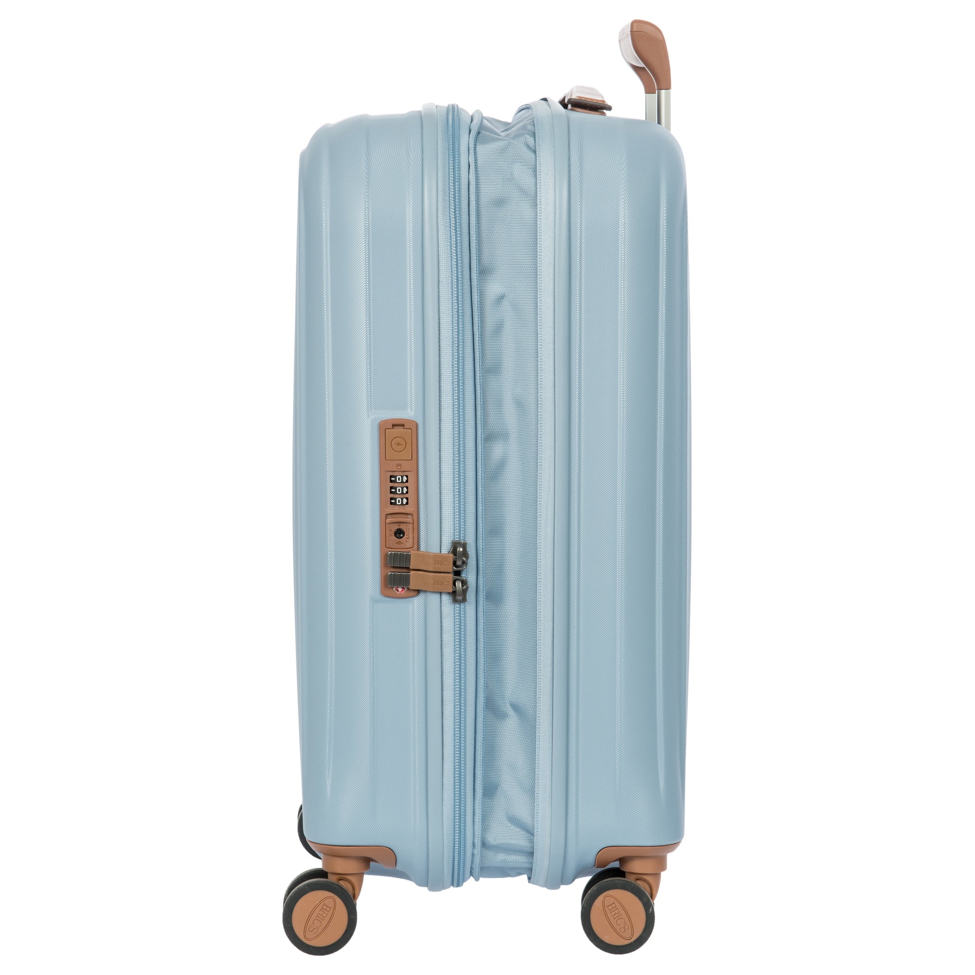Brics Taormina - 4-Rollen-Kabinentrolley S 55 cm erw. USB (hellblau) - Image 3
