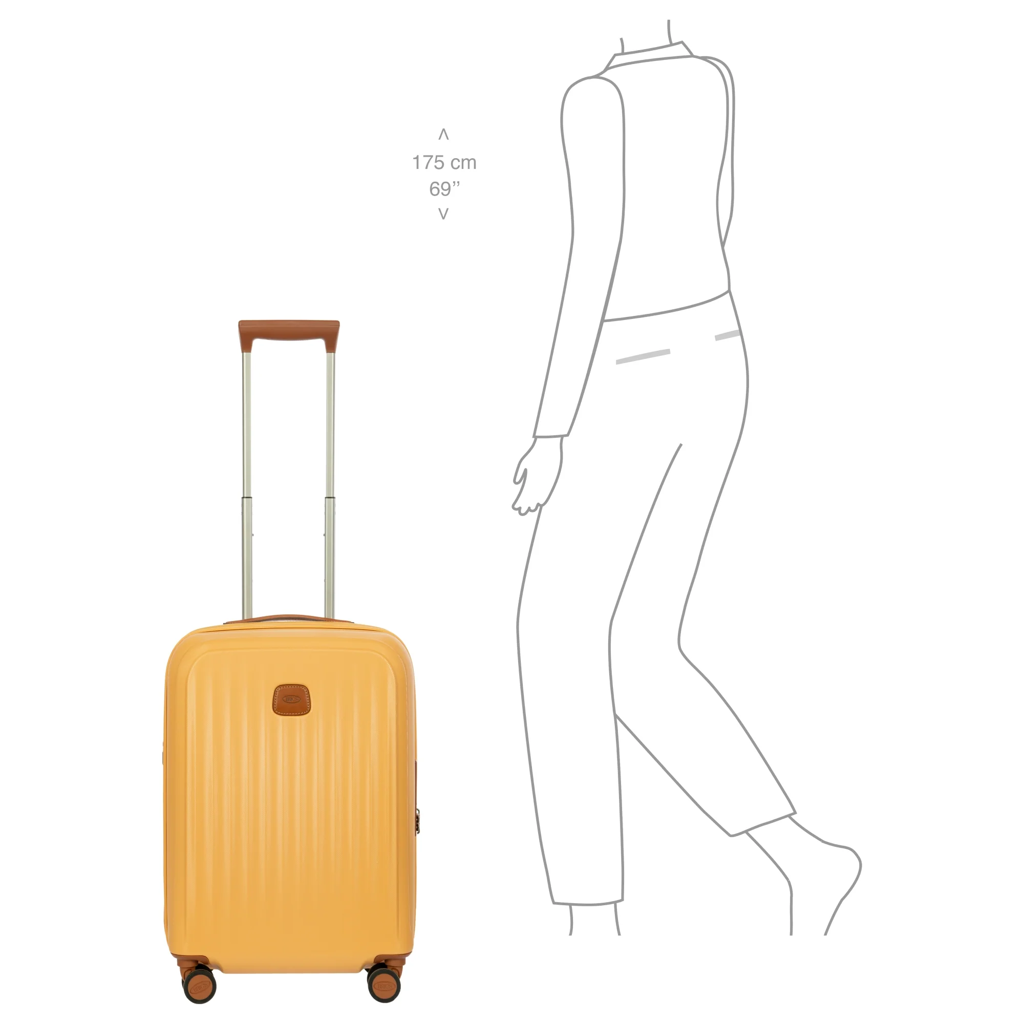Brics Taormina - 4-Rollen-Kabinentrolley S 55 cm erw. USB (honig) - Image 8