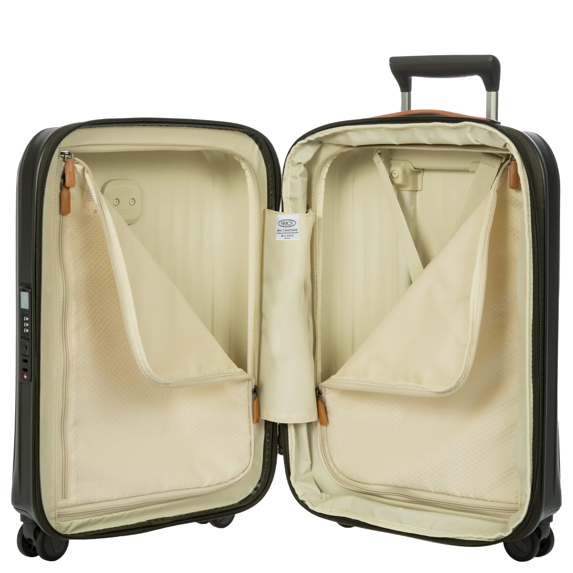 Brics Taormina - 4-Rollen-Kabinentrolley S 55 cm erw. USB (olive) - Image 7