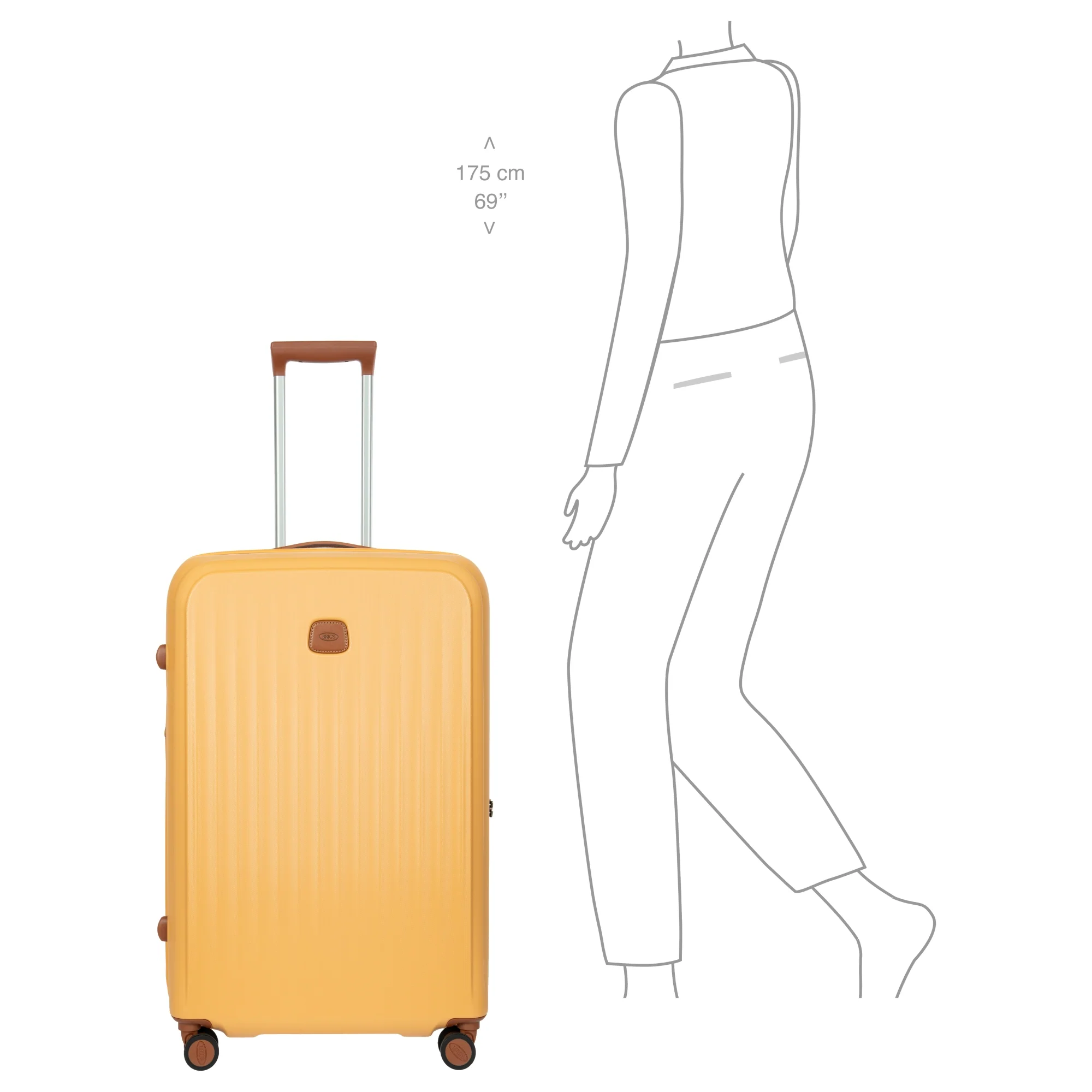 Brics Taormina - 4-Rollen-Trolley L 75 cm erw. (honig) - Image 8