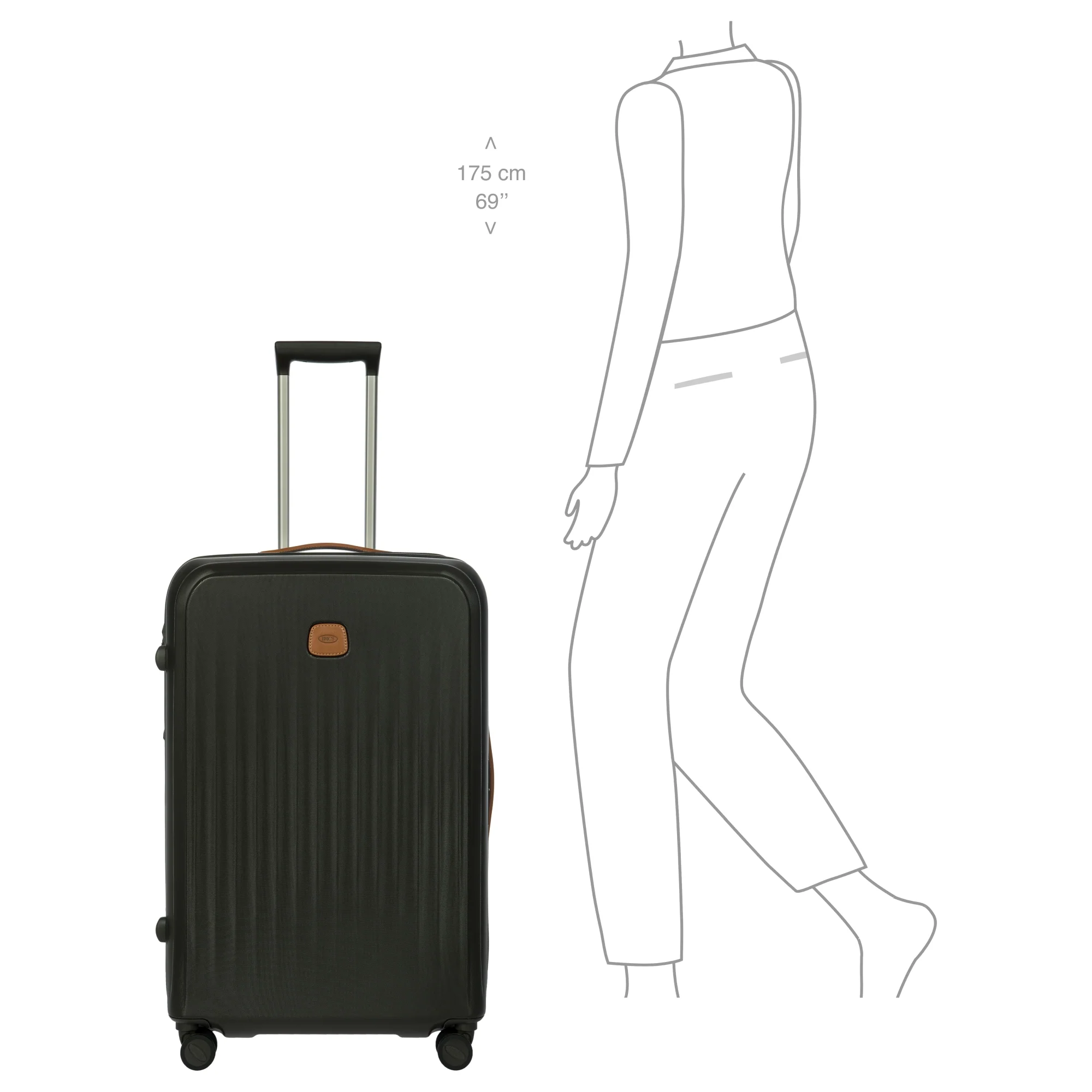 Brics Taormina - 4-Rollen-Trolley L 75 cm erw. (olive) - Image 9