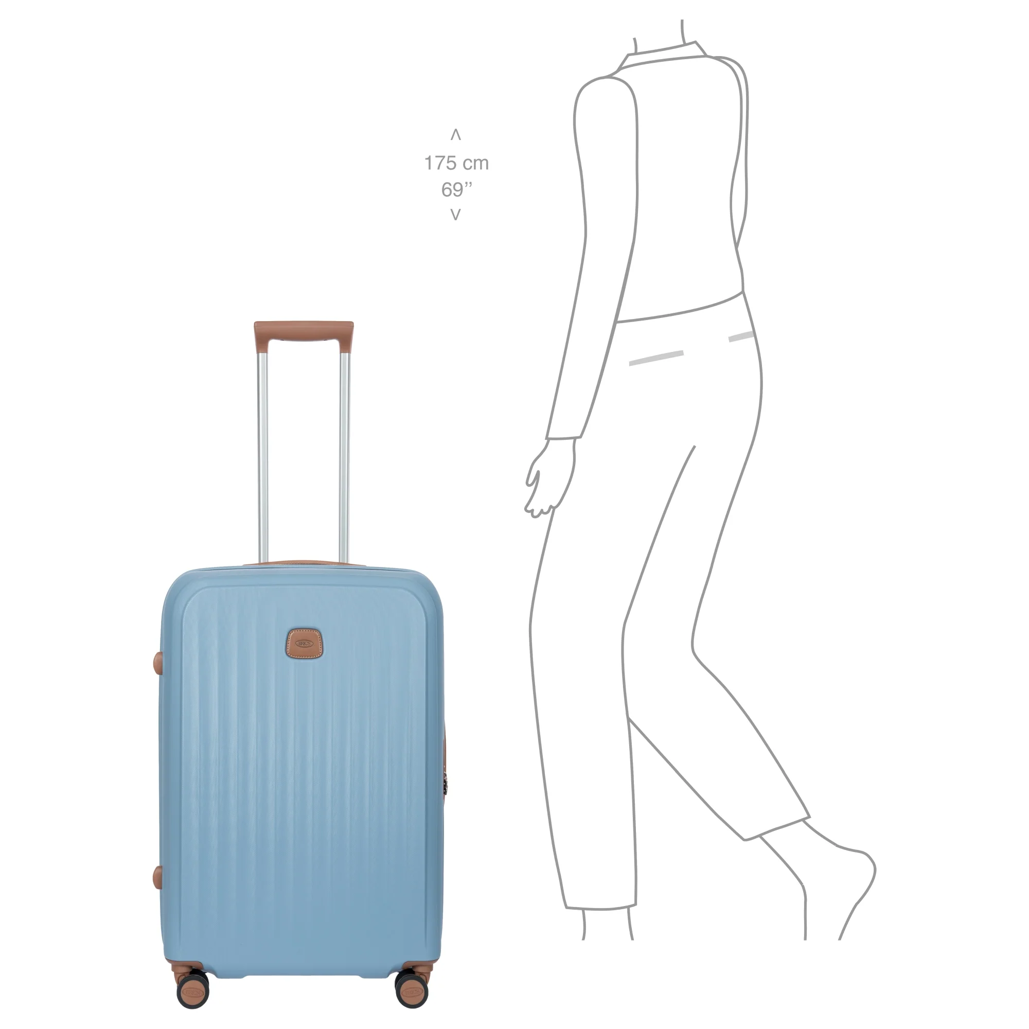 Brics Taormina - 4-Rollen-Trolley M 69 cm erw. (hellblau) - Image 8