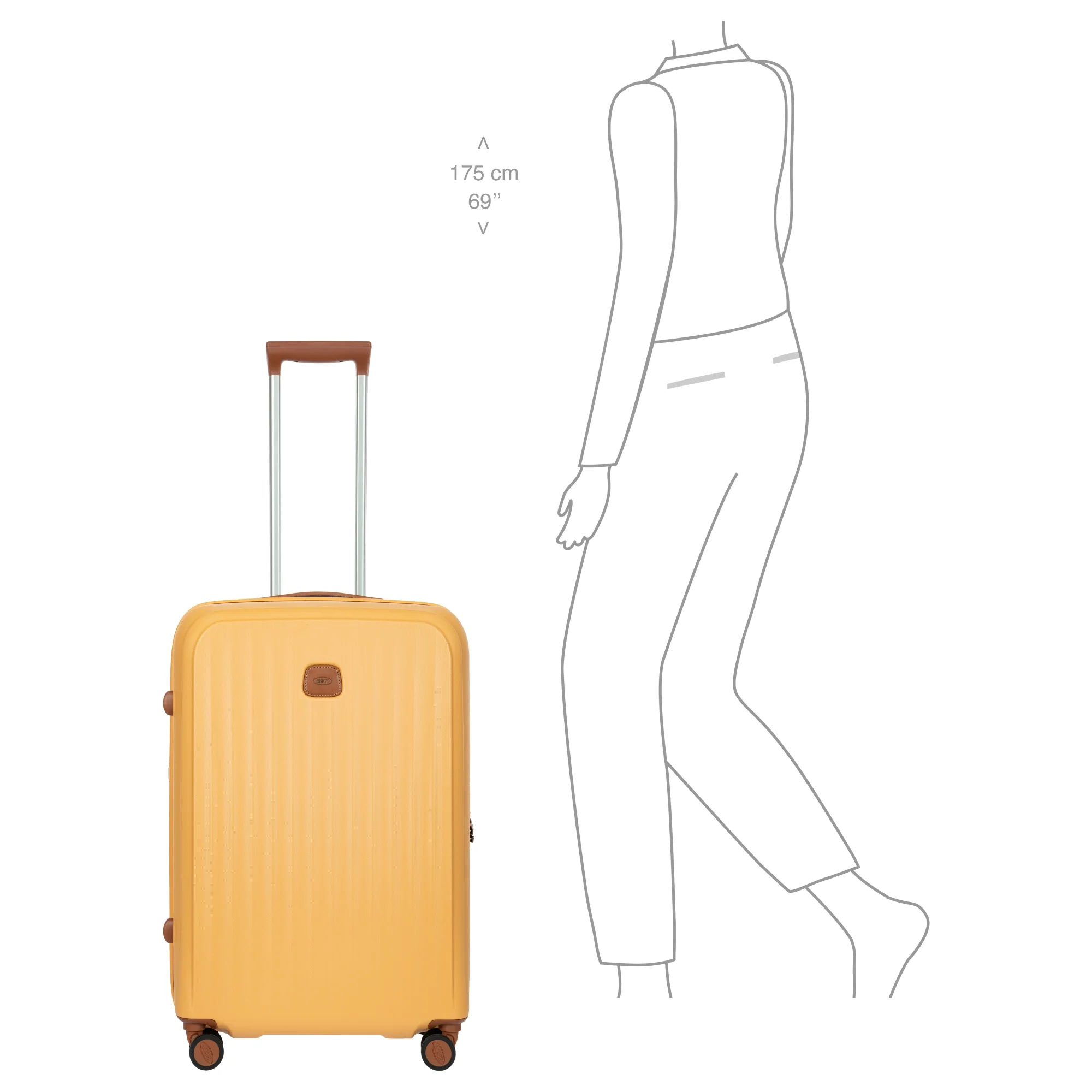 Brics Taormina - 4-Rollen-Trolley M 69 cm erw. (honig) - Image 8
