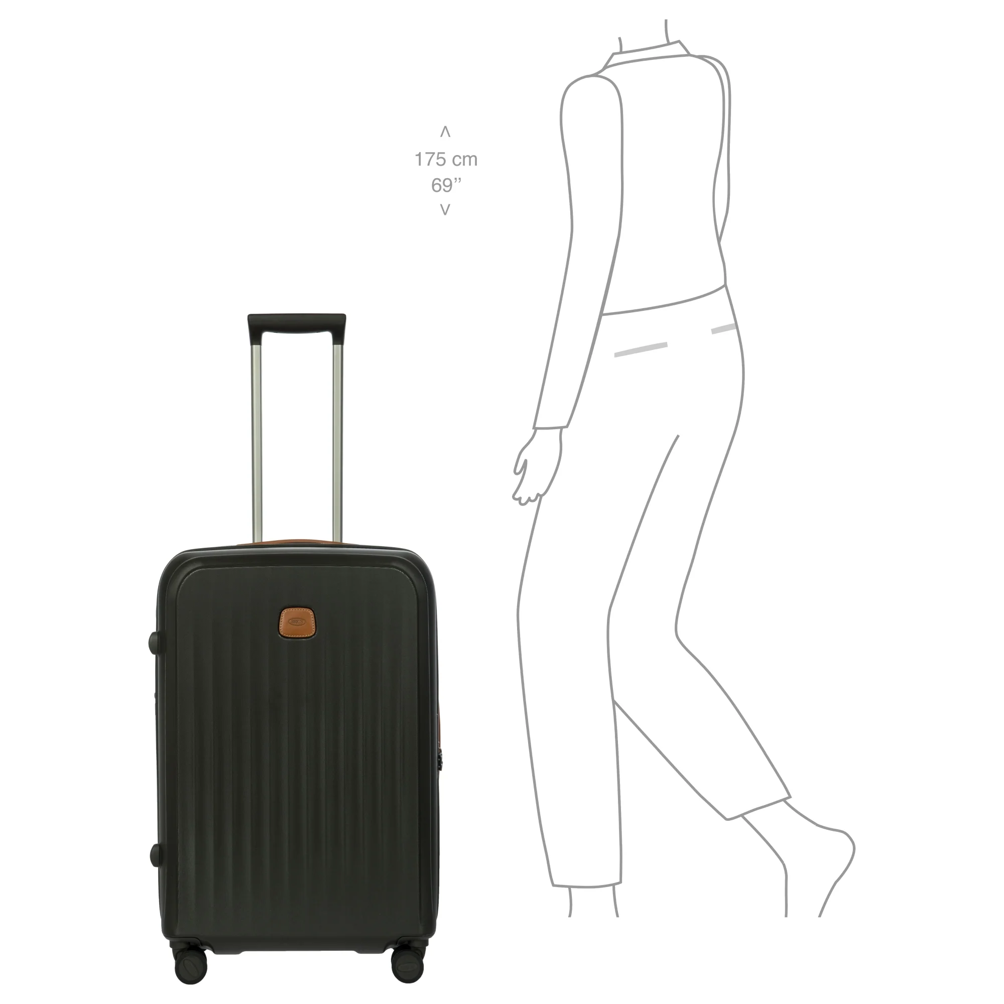 Brics Taormina - 4-Rollen-Trolley M 69 cm erw. (olive) - Image 9