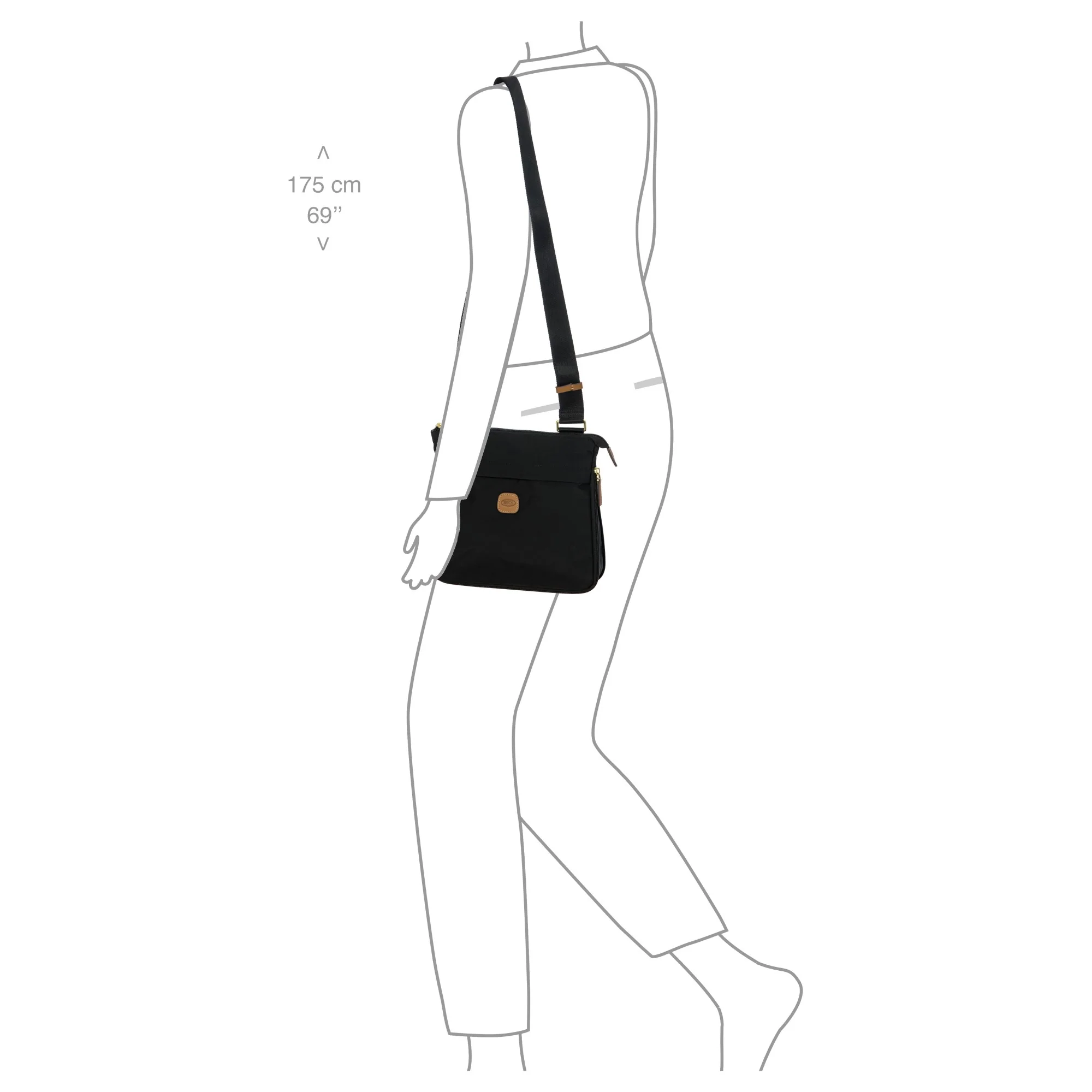 Brics X-Bag - Umhängetasche 26 cm erw. (black) - Image 7