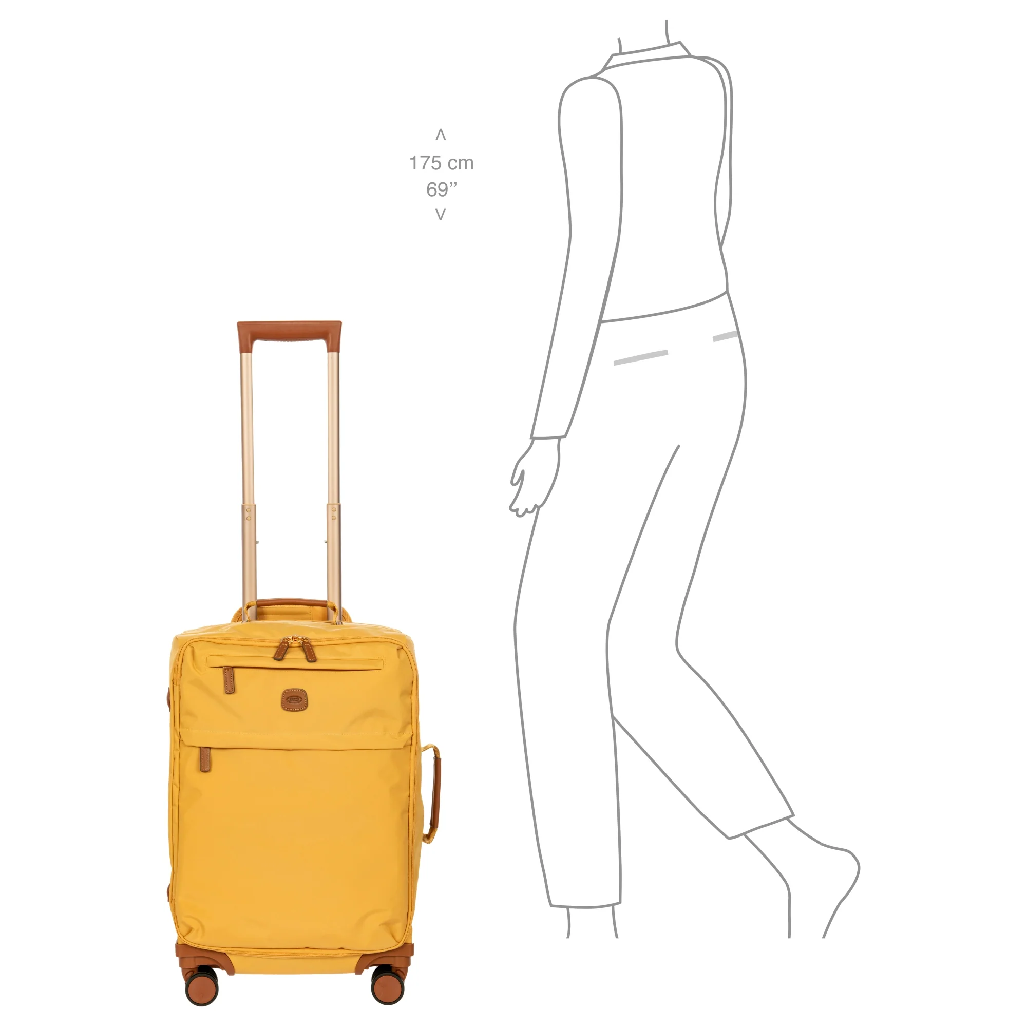 Brics X-Travel - 4-Rollen-Kabinentrolley S 55 cm (honey) - Image 7