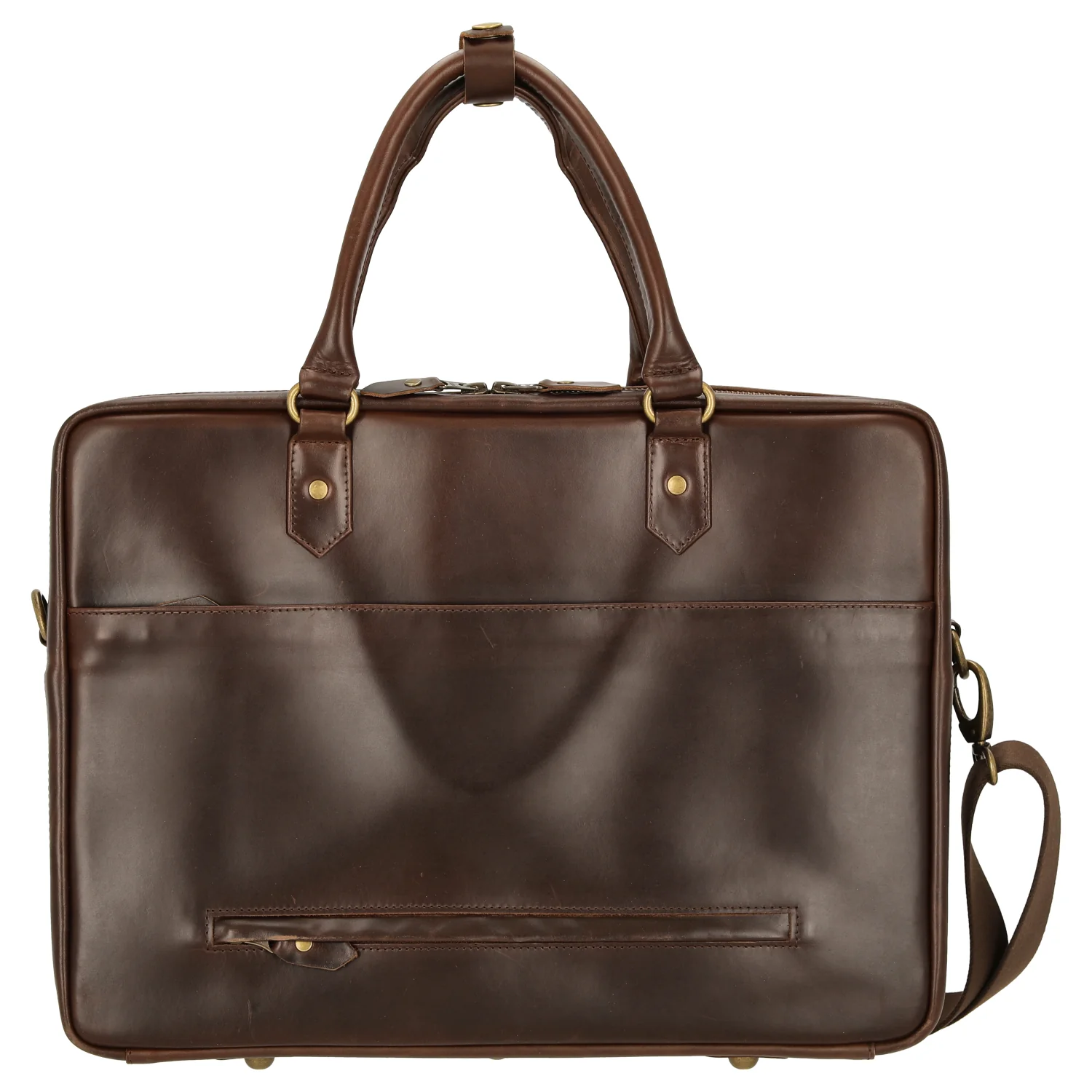 Buckle & Seam Albert - Aktentasche XL 41 cm (brown/blue) - Image 3