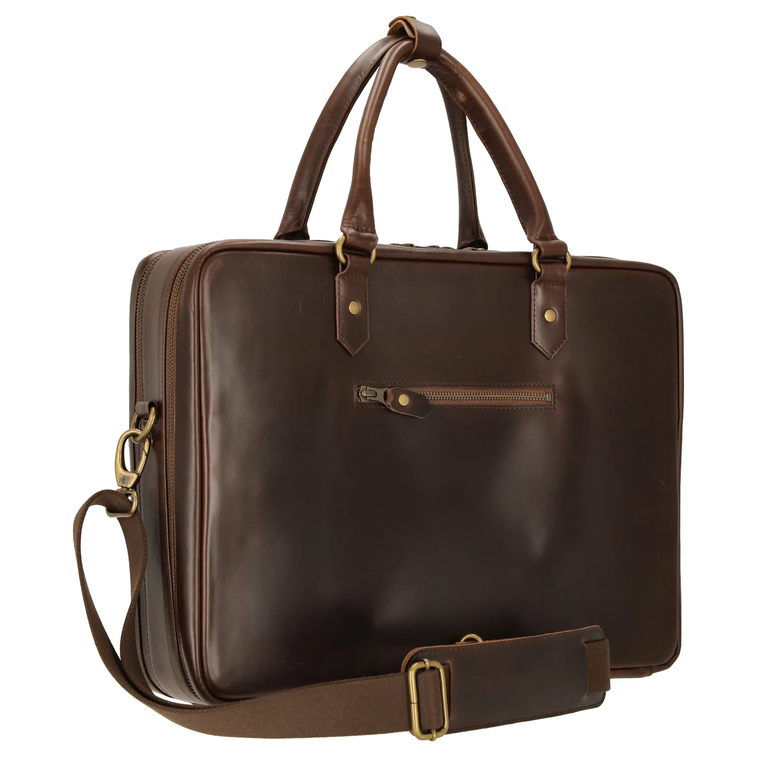 Buckle & Seam Albert - Aktentasche XL 41 cm (brown/blue) - Image 4