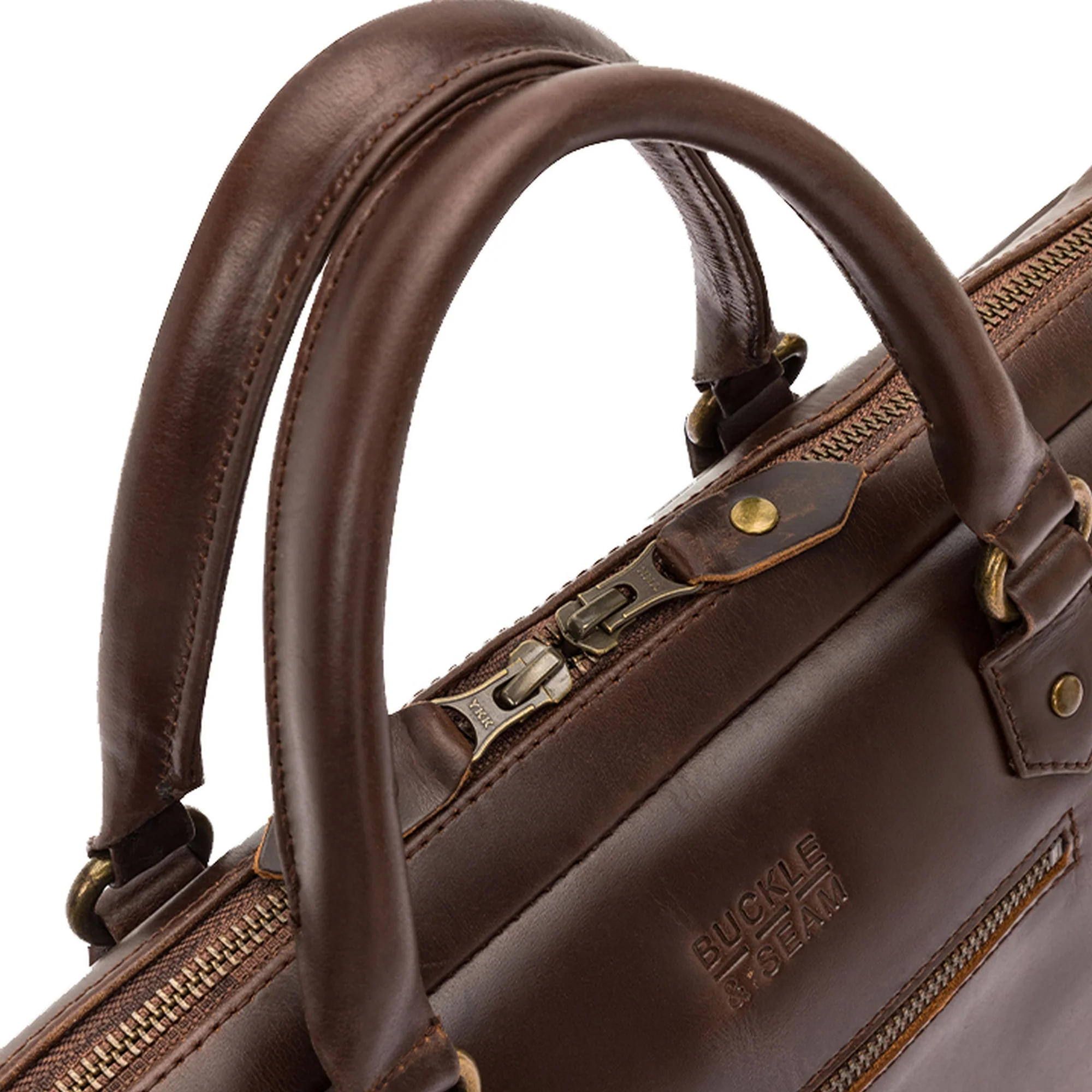 Buckle & Seam Cali Laptoptasche 15" 36 cm (brown/blu) - Image 4