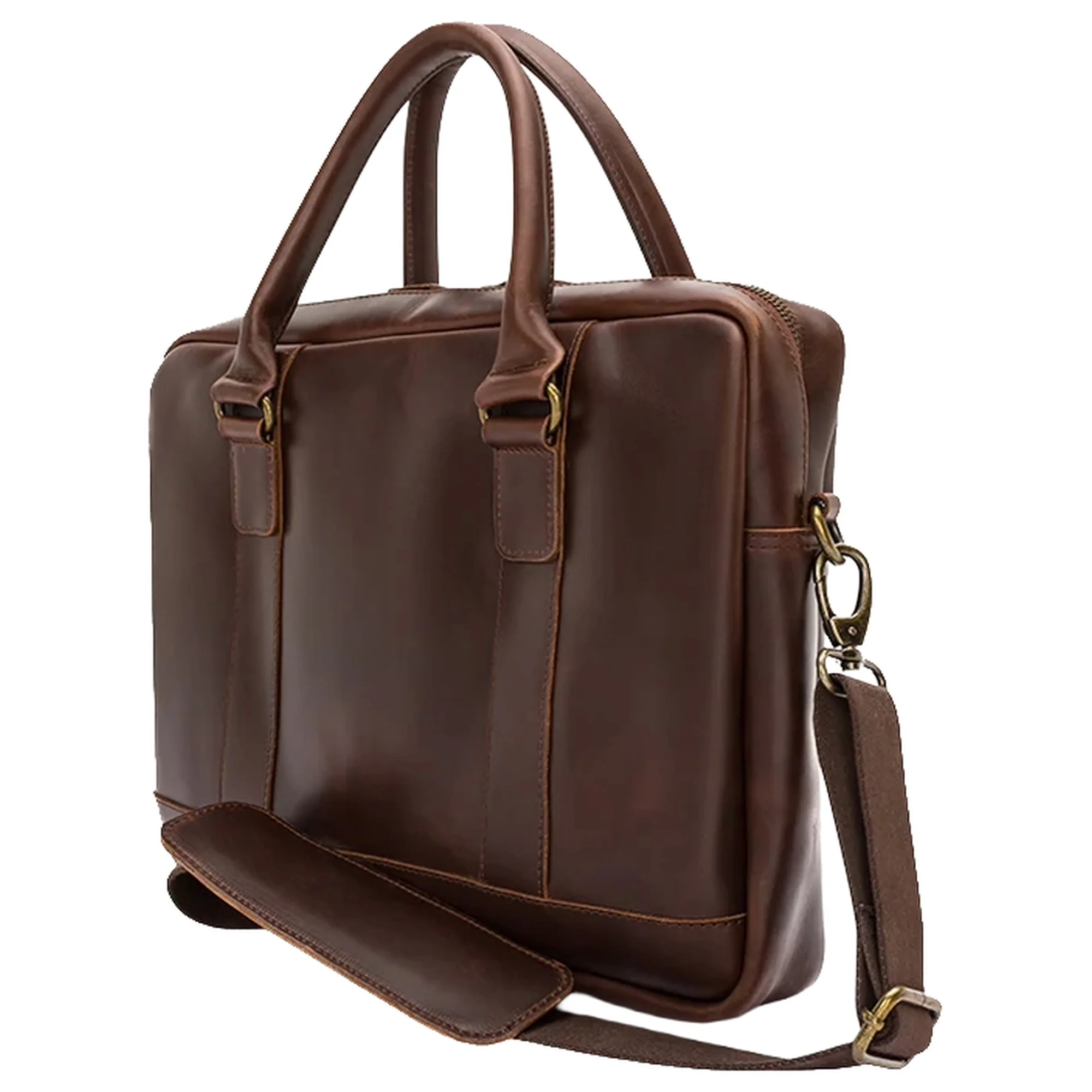 Buckle & Seam Everett - Aktentasche 16" 38 cm (brown/blu) - Image 2