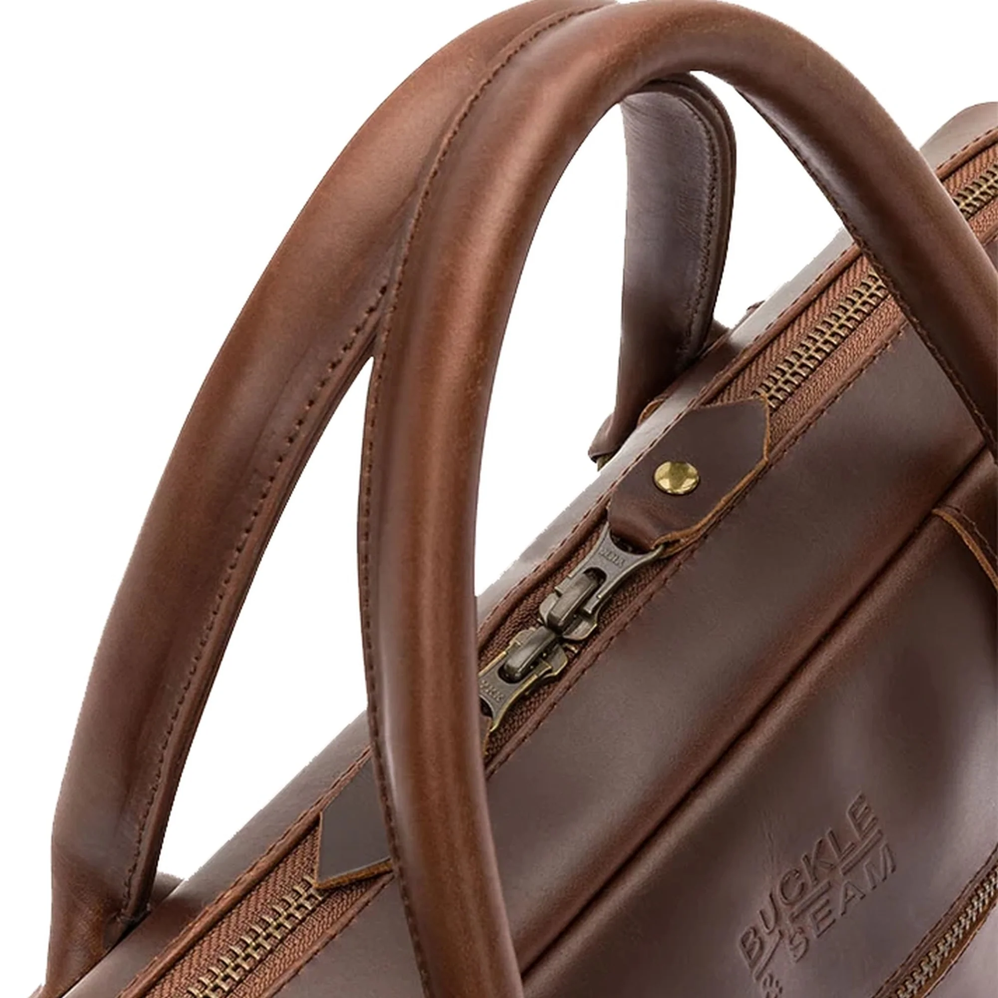 Buckle & Seam Everett - Aktentasche 16" 38 cm (brown/blu) - Image 6