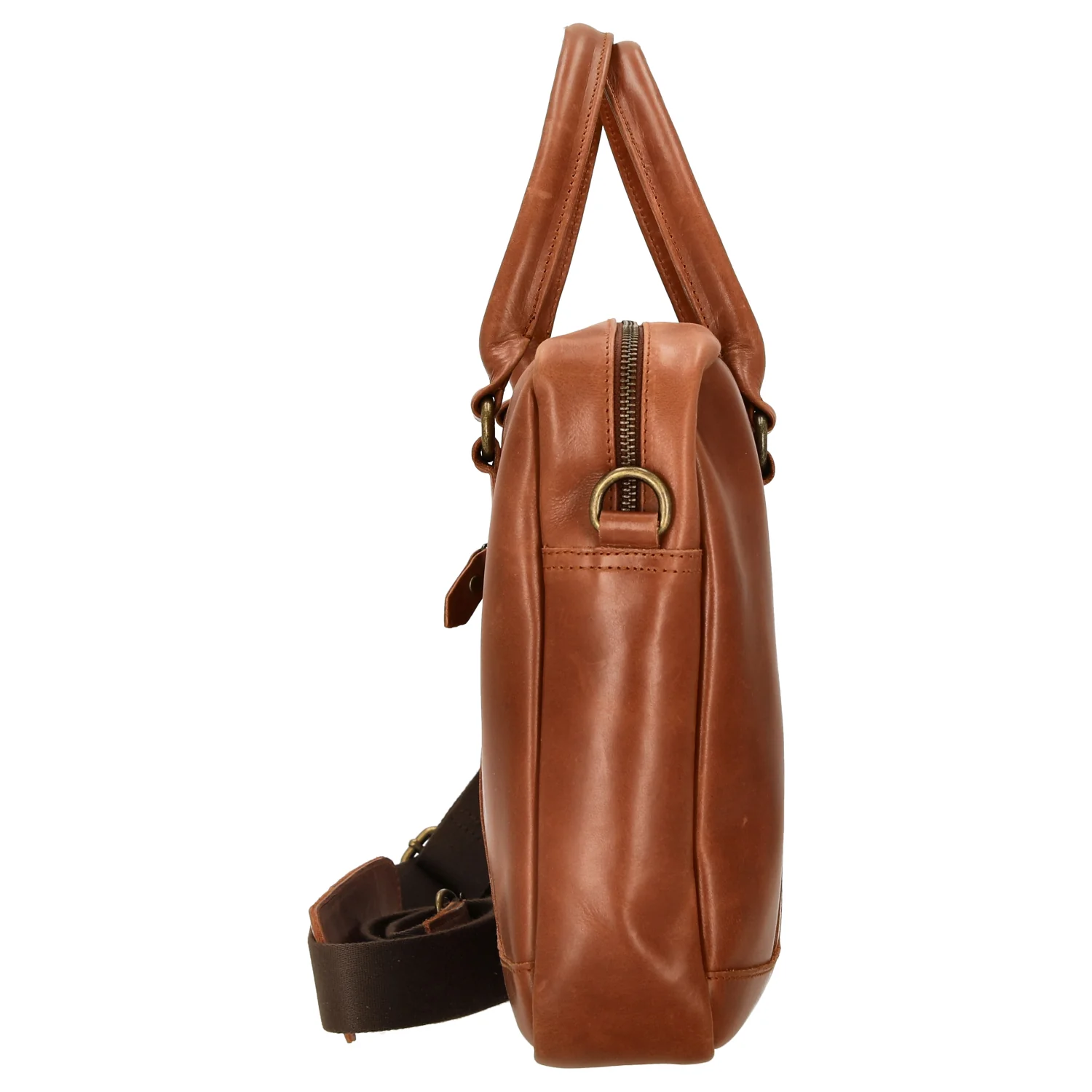 Buckle & Seam Everett - Aktentasche 16" 38 cm (cognac) - Image 3