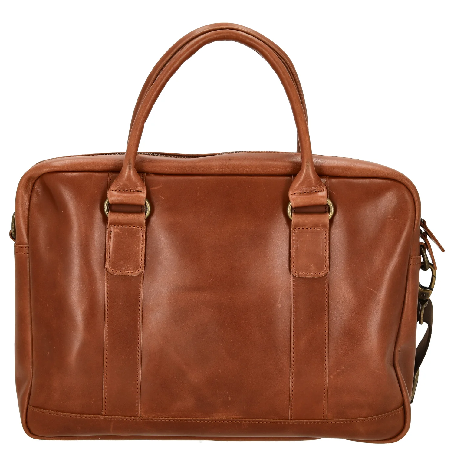 Buckle & Seam Everett - Aktentasche 16" 38 cm (cognac) - Image 4