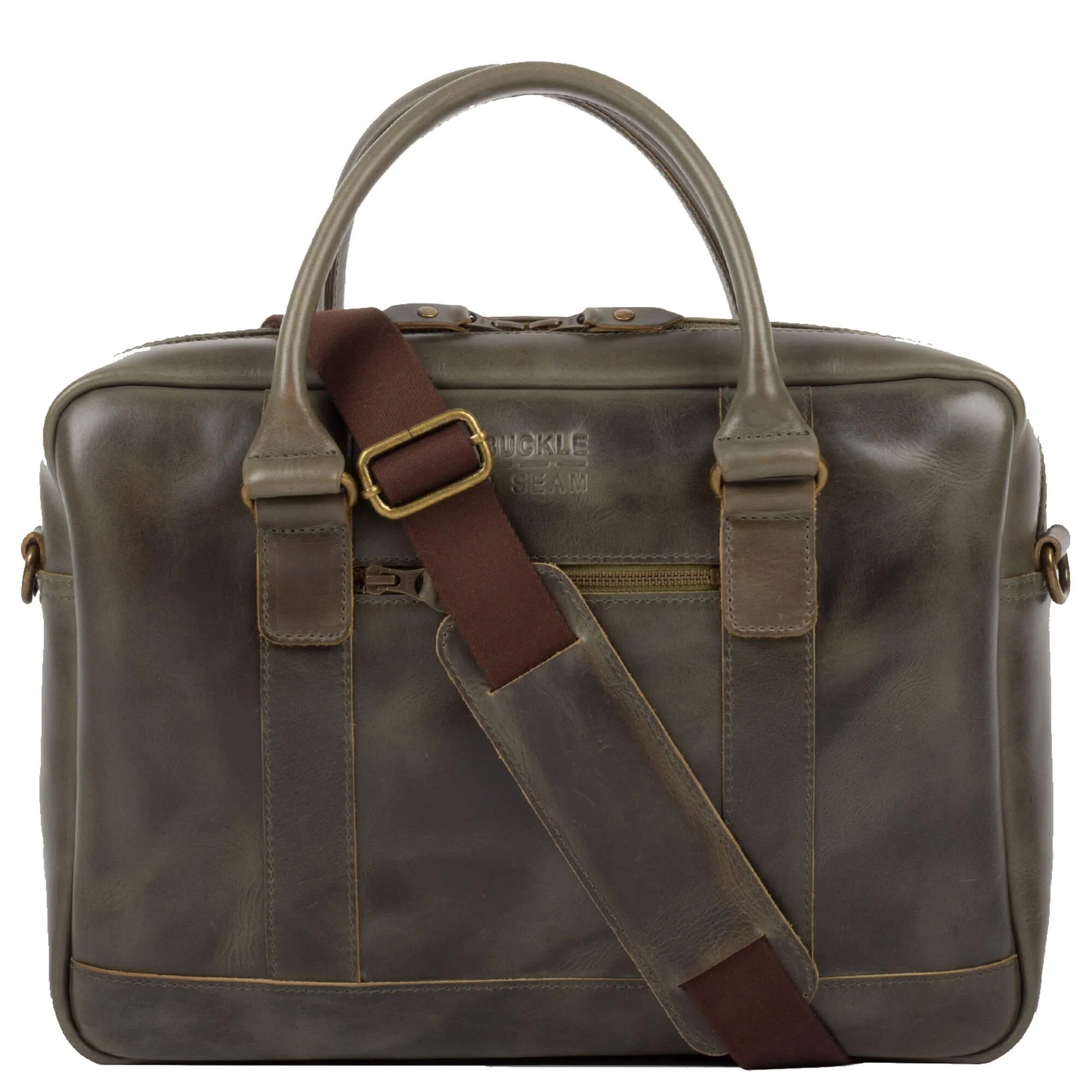 Buckle & Seam Everett - Aktentasche 16" 38 cm (olive) - Image 4