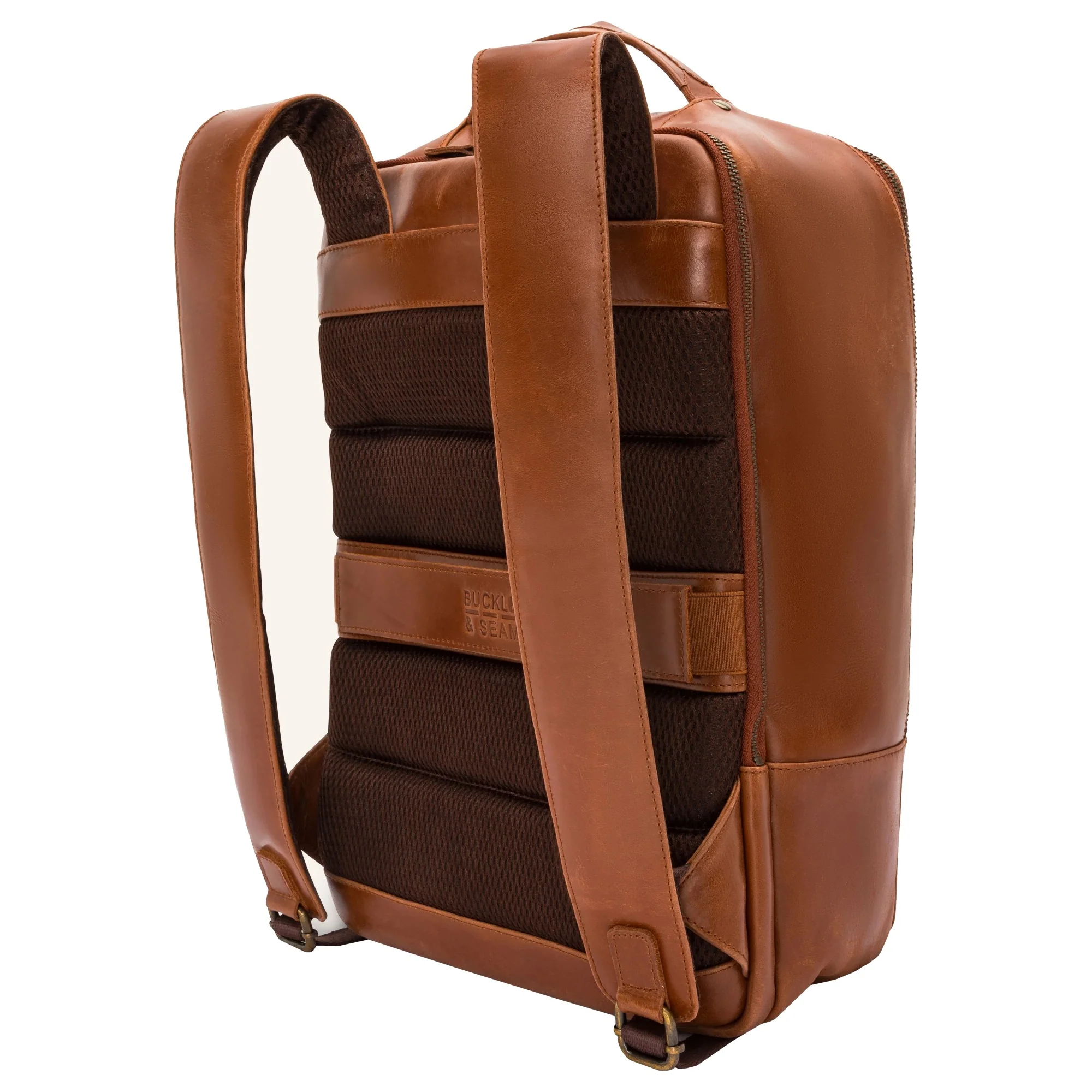 Buckle & Seam Leon - Rucksack 15" 41 cm (cognac/dots) - Image 2