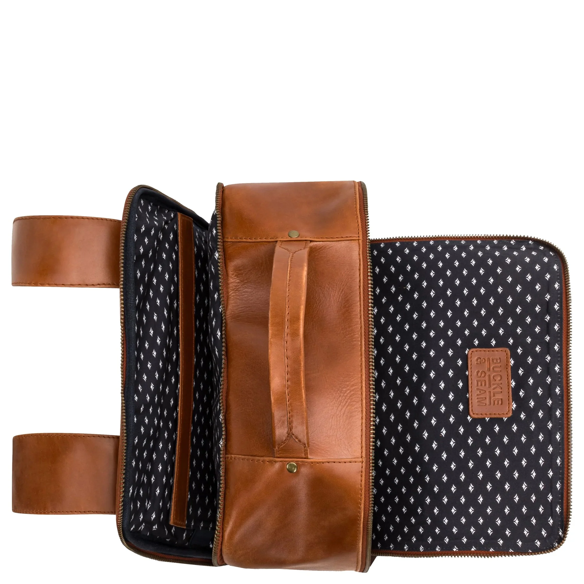 Buckle & Seam Leon - Rucksack 15" 41 cm (cognac/dots) - Image 3