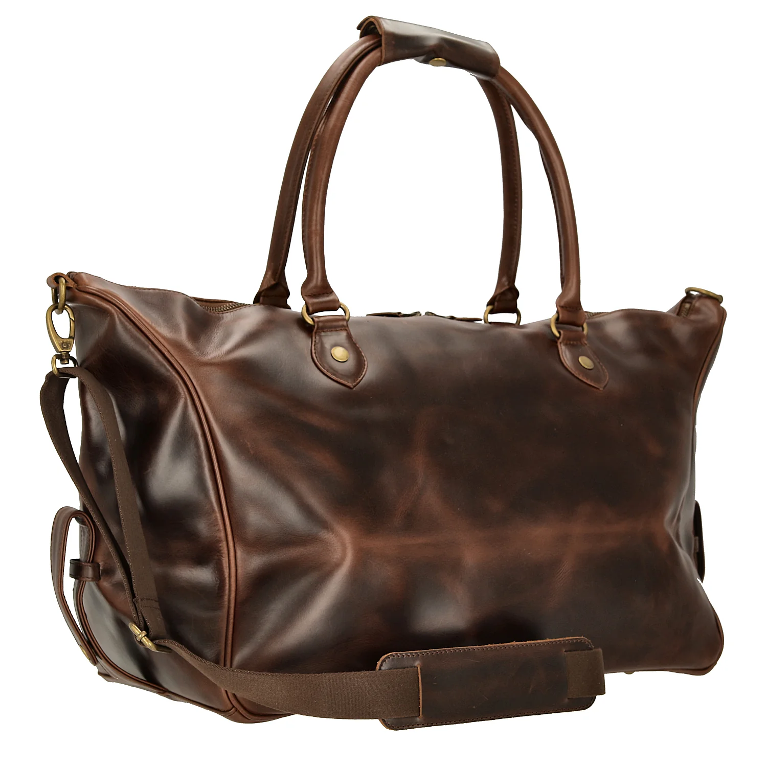 Buckle & Seam Linwood Weekender - Reisetasche 50 cm Leder (brown/dots) - Image 5