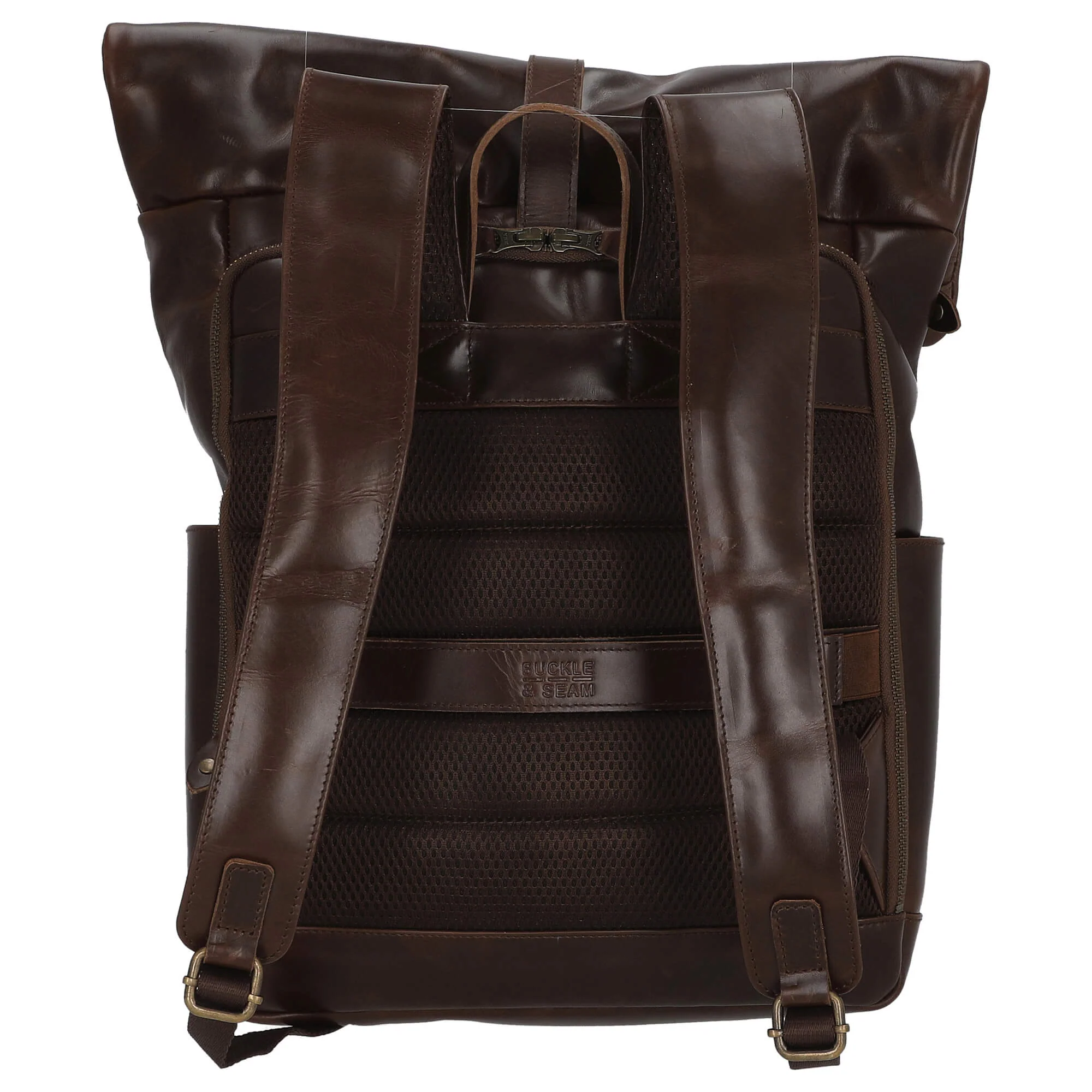 Buckle & Seam Norman - Rolltop Rucksack 61 cm (braun/dots) - Image 4