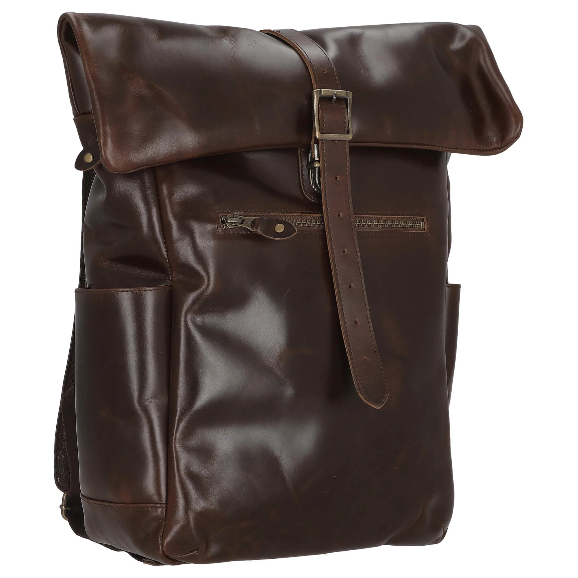 Buckle & Seam Norman - Rolltop Rucksack 61 cm (braun/dots) - Image 5