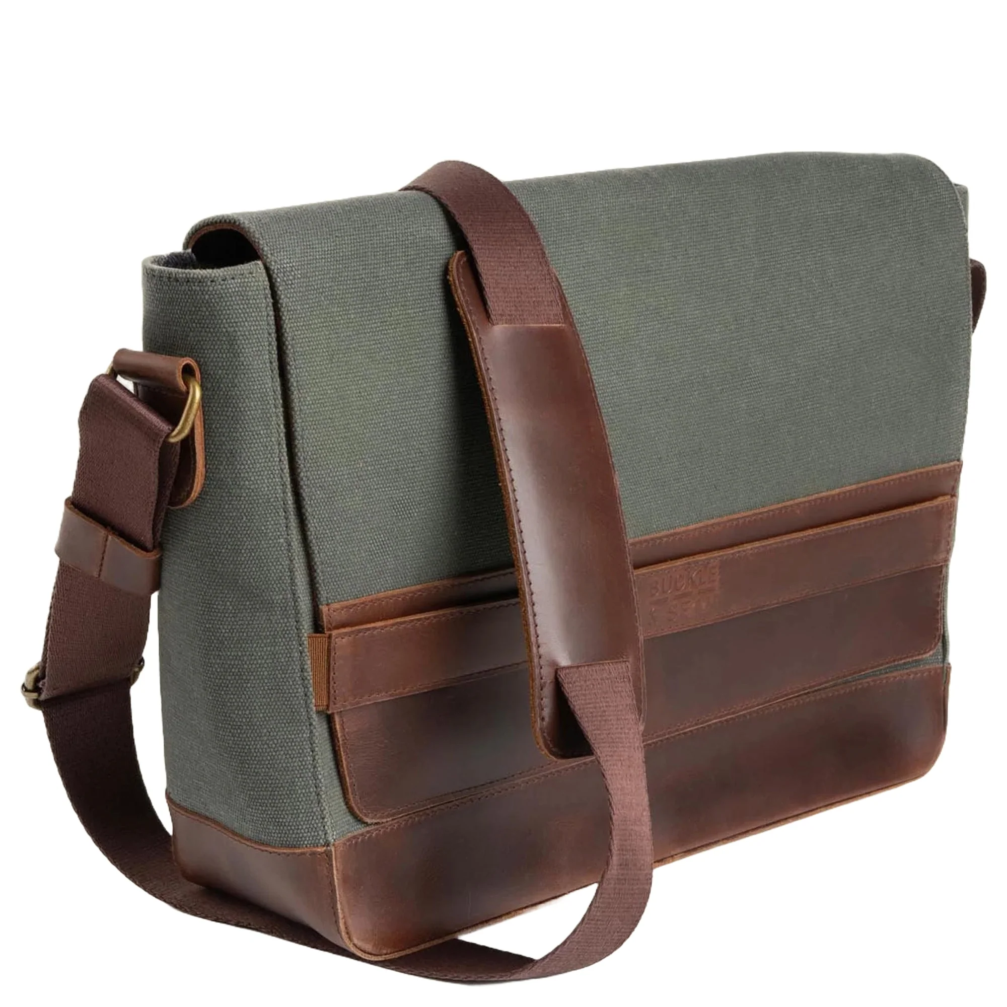 Buckle & Seam Times Canvas- Messenger Bag 15.7" 36 cm (grün) - Image 2