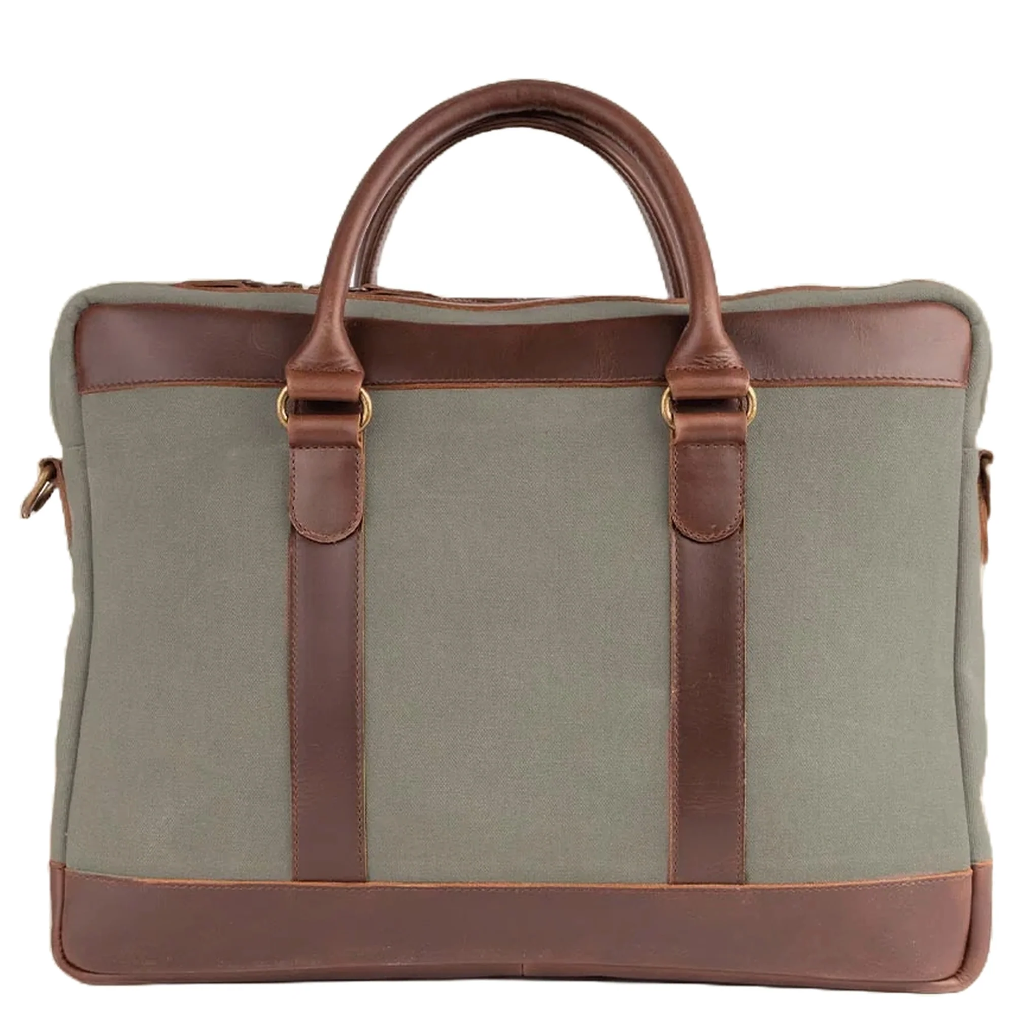 Buckle & Seam Venture Canvas - Aktentasche 16" 40 cm (grün) - Image 3