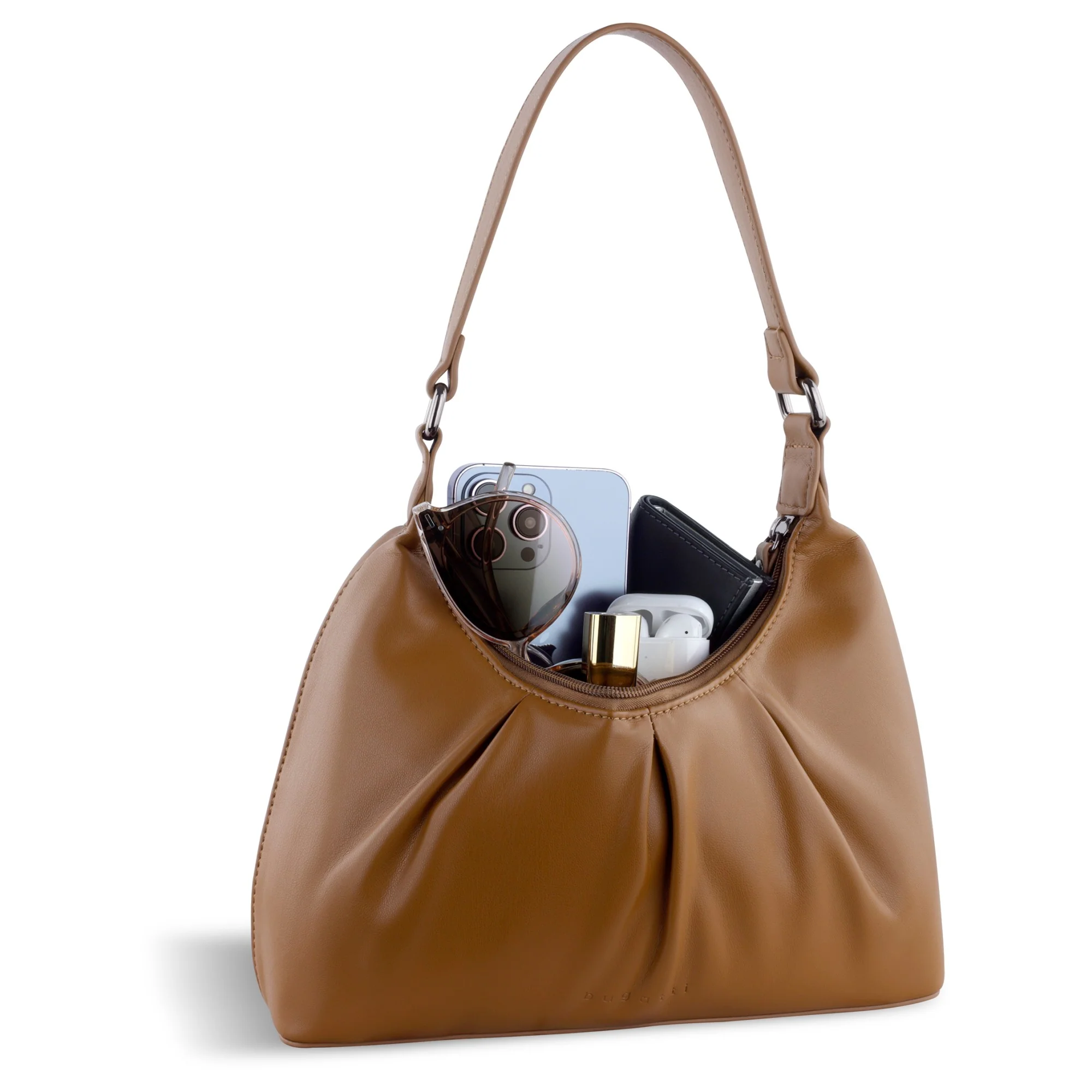 bugatti Mila - Schultertasche S 28 cm (cognac) - Image 5