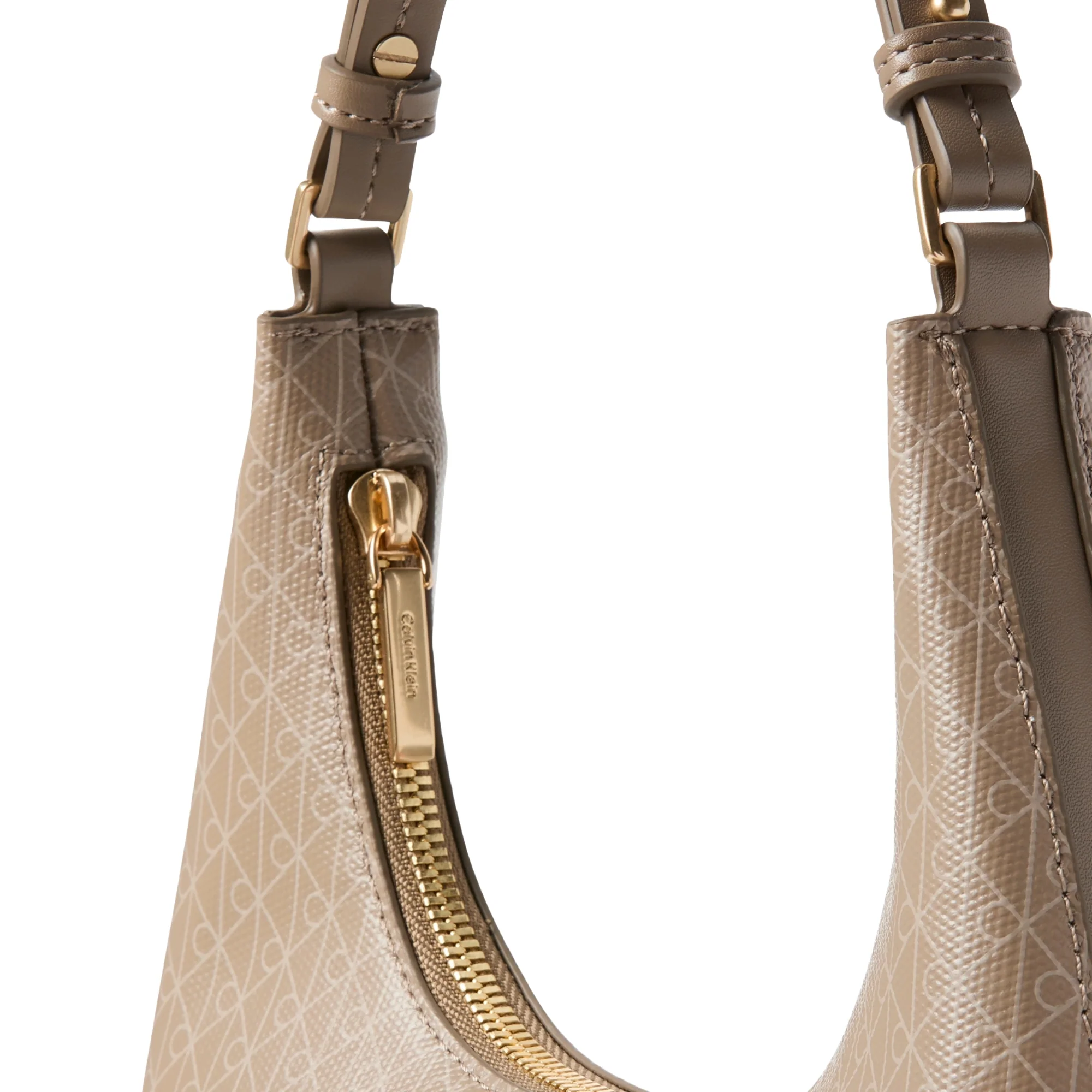 Calvin Klein Coated Emblem - Schultertasche 28 cm (desert taupe) - Image 4