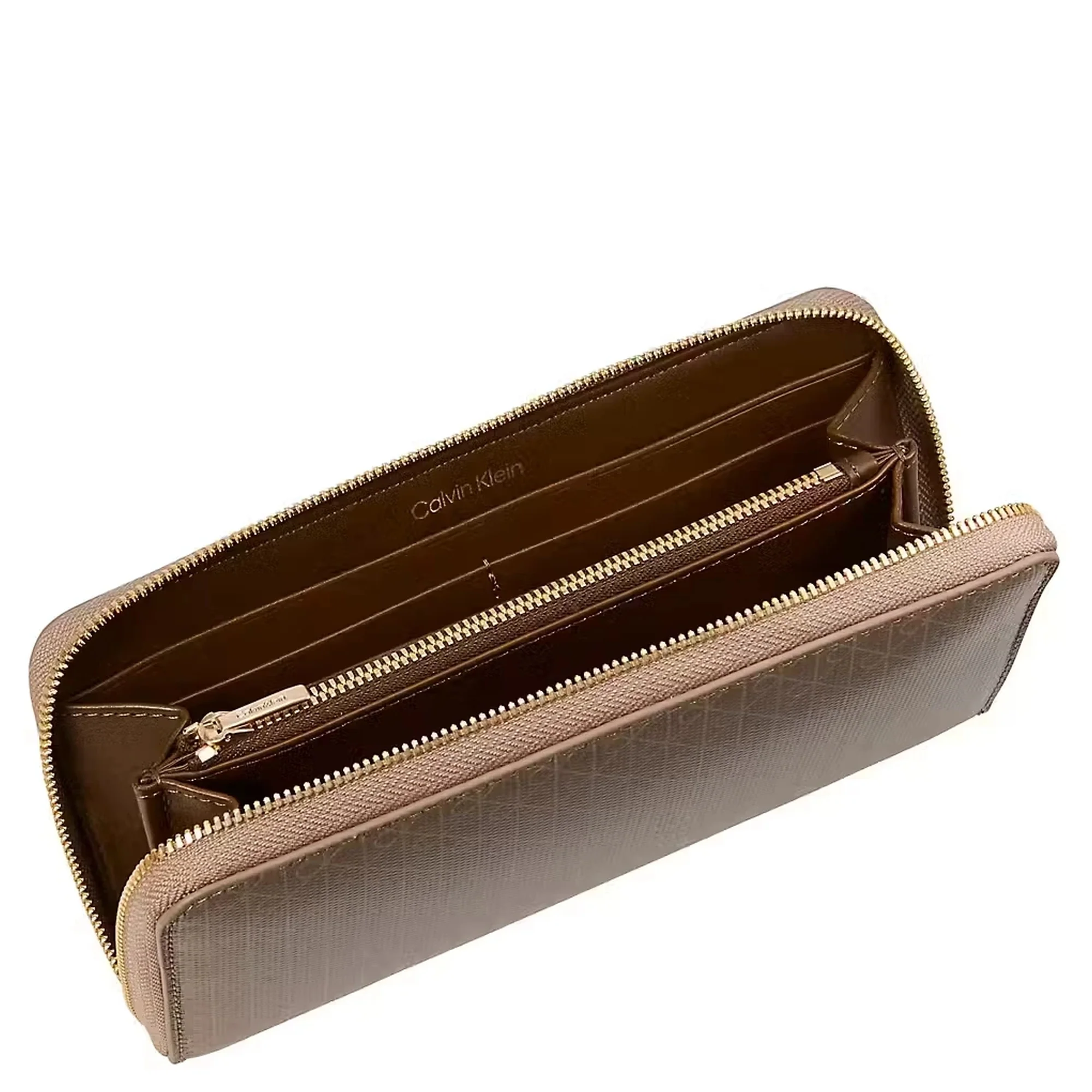 Calvin Klein Emblem AOP Long Zip - Geldbörse 4cc 19 cm (desert taupe aop) - Image 2