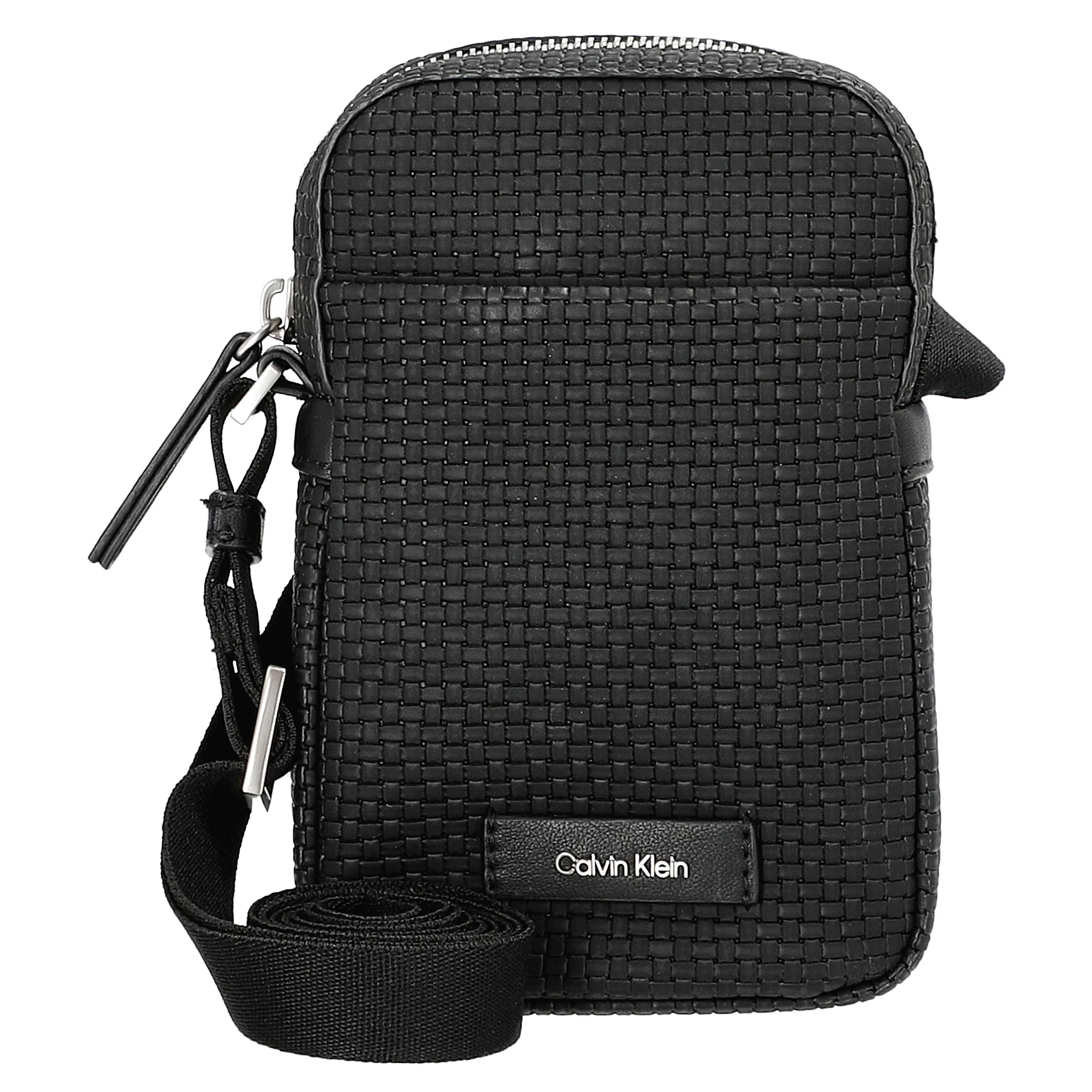 Calvin Klein Embossed Wovan - Umhängetasche 17 cm (black)
