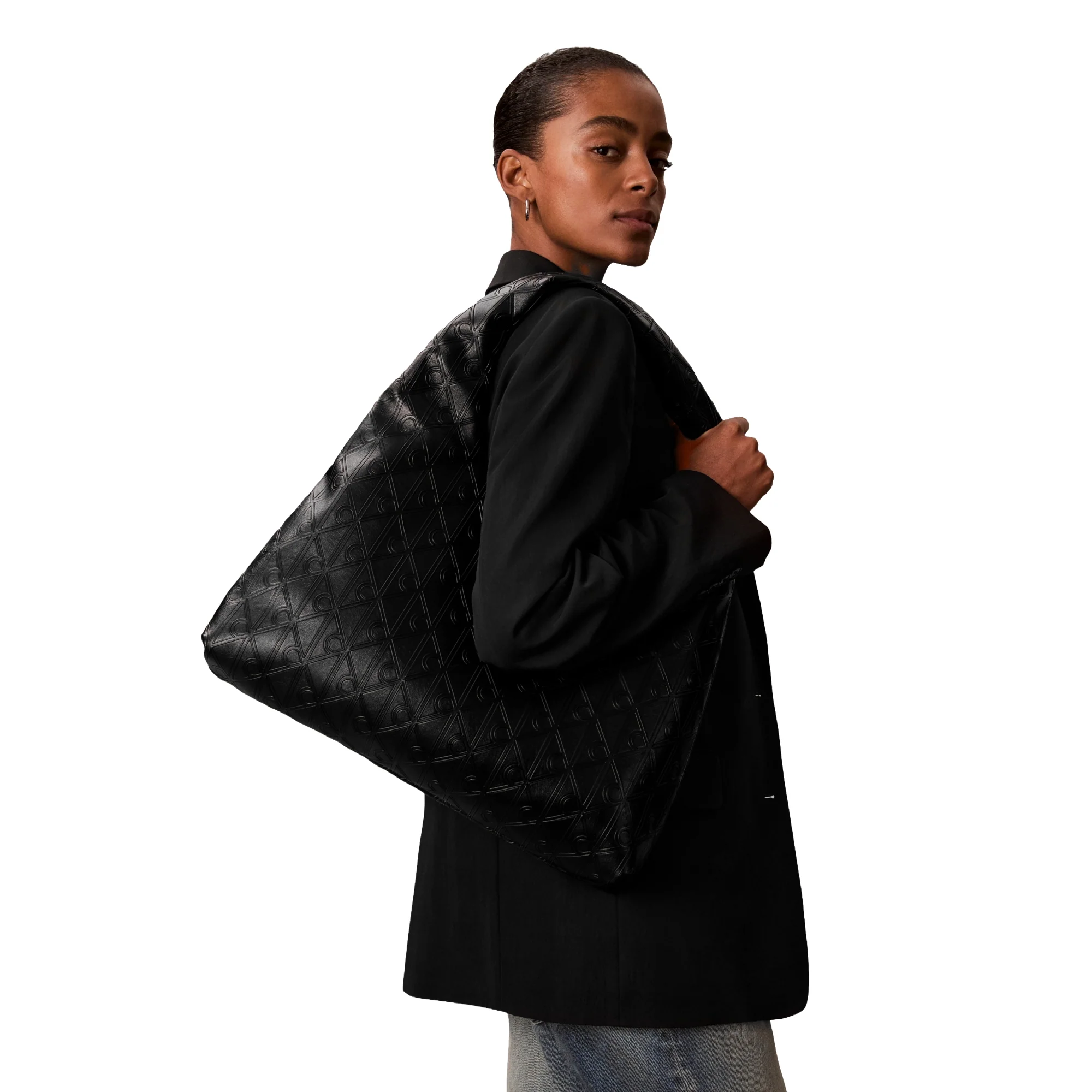 Calvin Klein Puffer Emblem - Schultertasche 54 cm (black) - Image 5