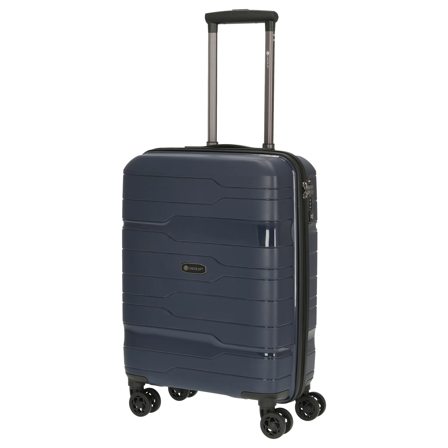 CHECK.IN Memphis - 4-Rollen-Kabinentrolley 55 cm (blau) - Image 2