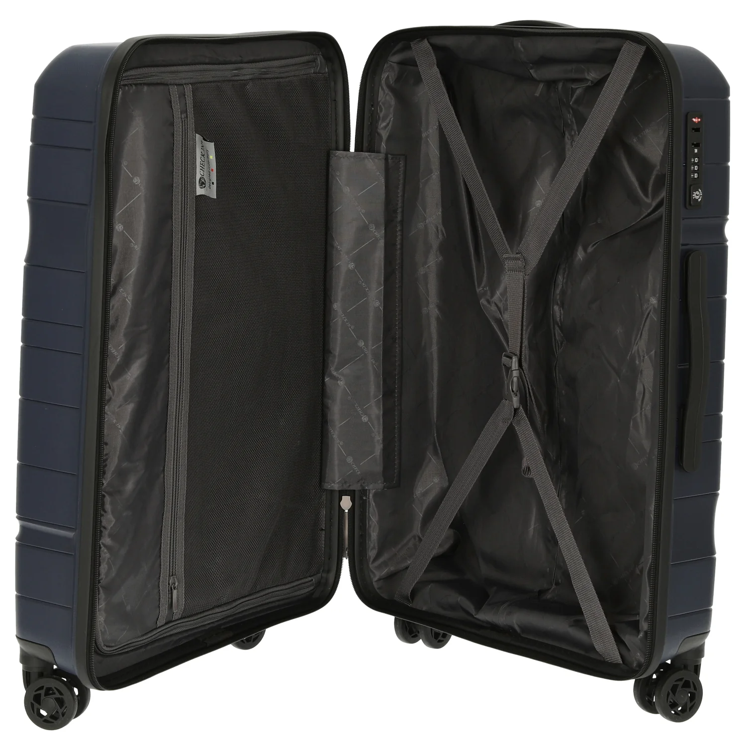 CHECK.IN Memphis - 4-Rollen-Trolley 67 cm (blau) - Image 6