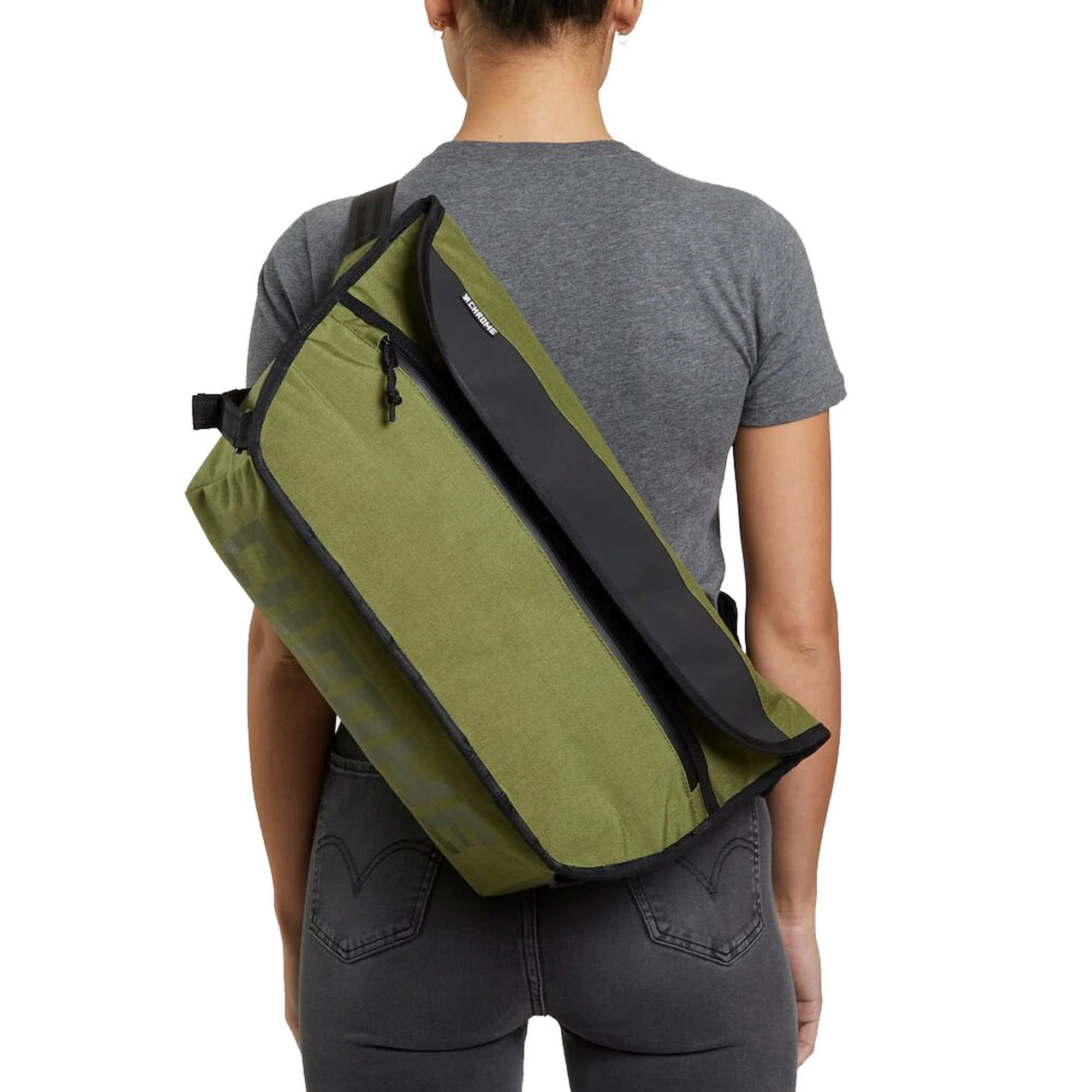 Chrome Simple Medium Messenger 15 - Schultertasche 13" 51 cm (olive branch) - Image 5