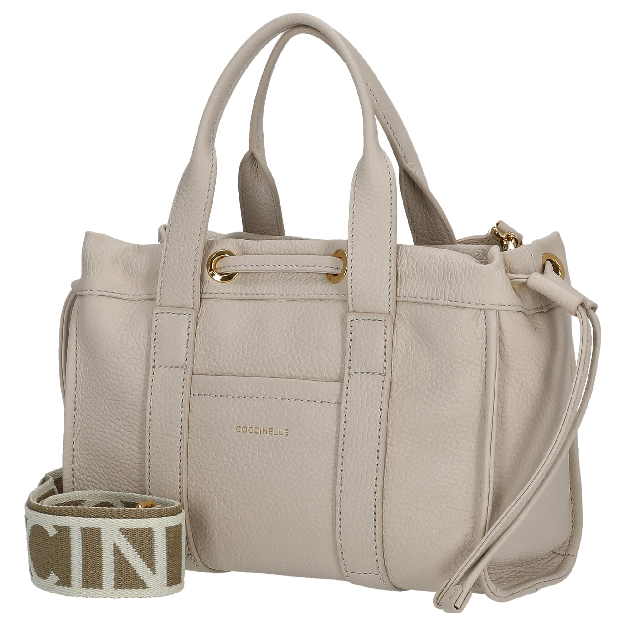 Coccinelle 2day Signature - Henkeltasche 26 cm (lamgskin white) - Image 2