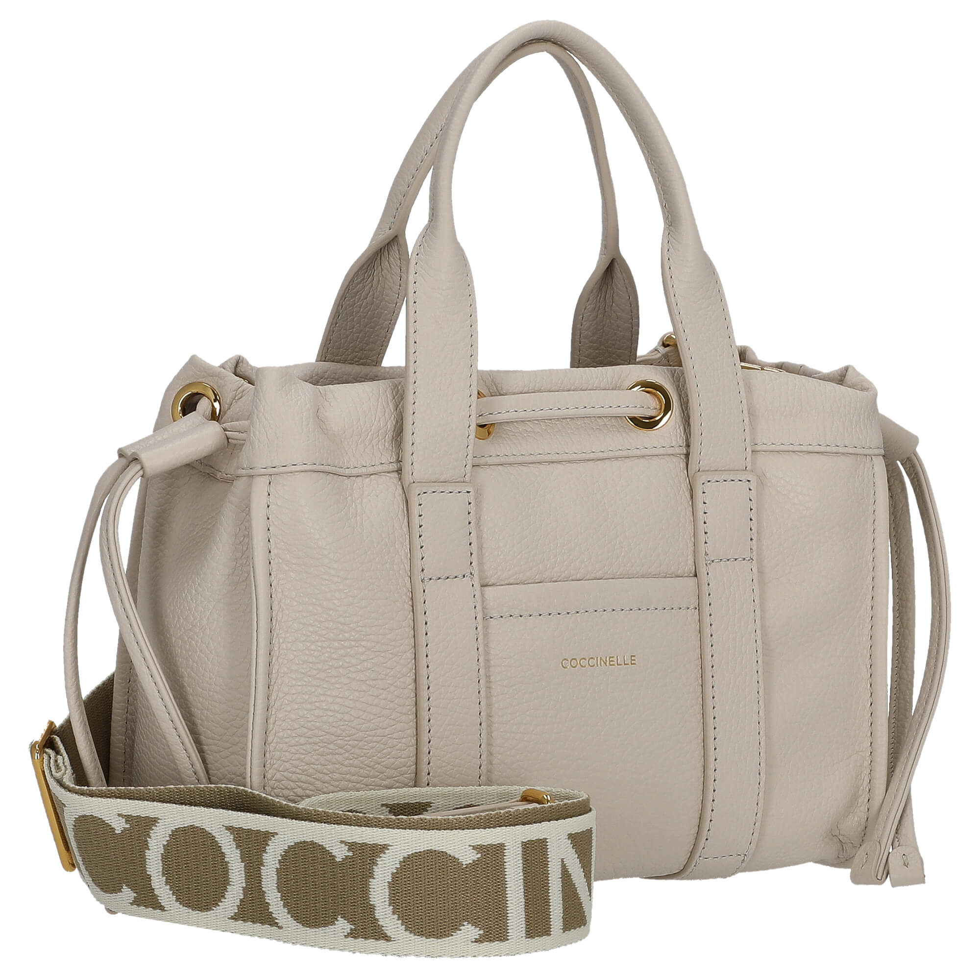 Coccinelle 2day Signature - Henkeltasche 26 cm (lamgskin white) - Image 5