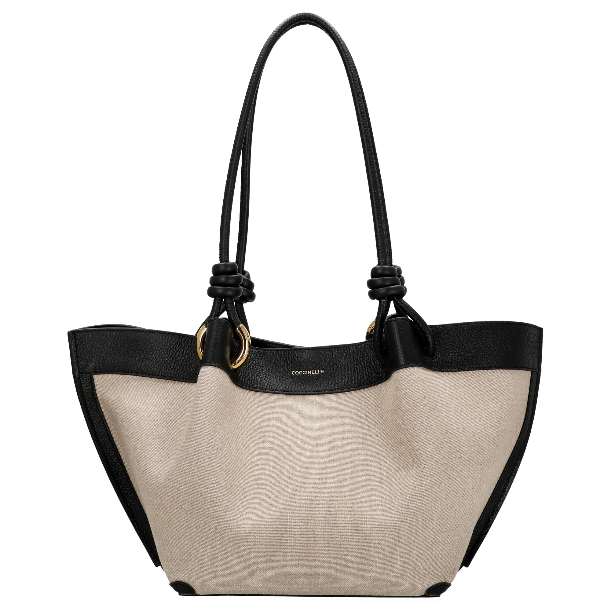Coccinelle Finn Canvas - Henkeltasche 25 cm (natural/black)