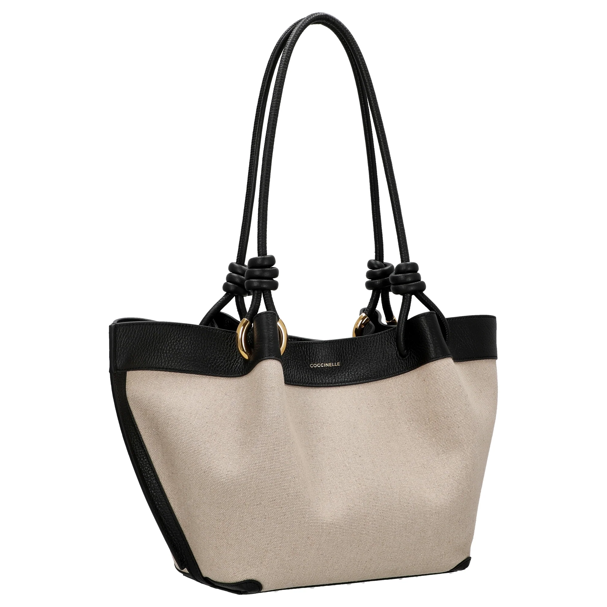 Coccinelle Finn Canvas - Henkeltasche 25 cm (natural/black) - Image 5