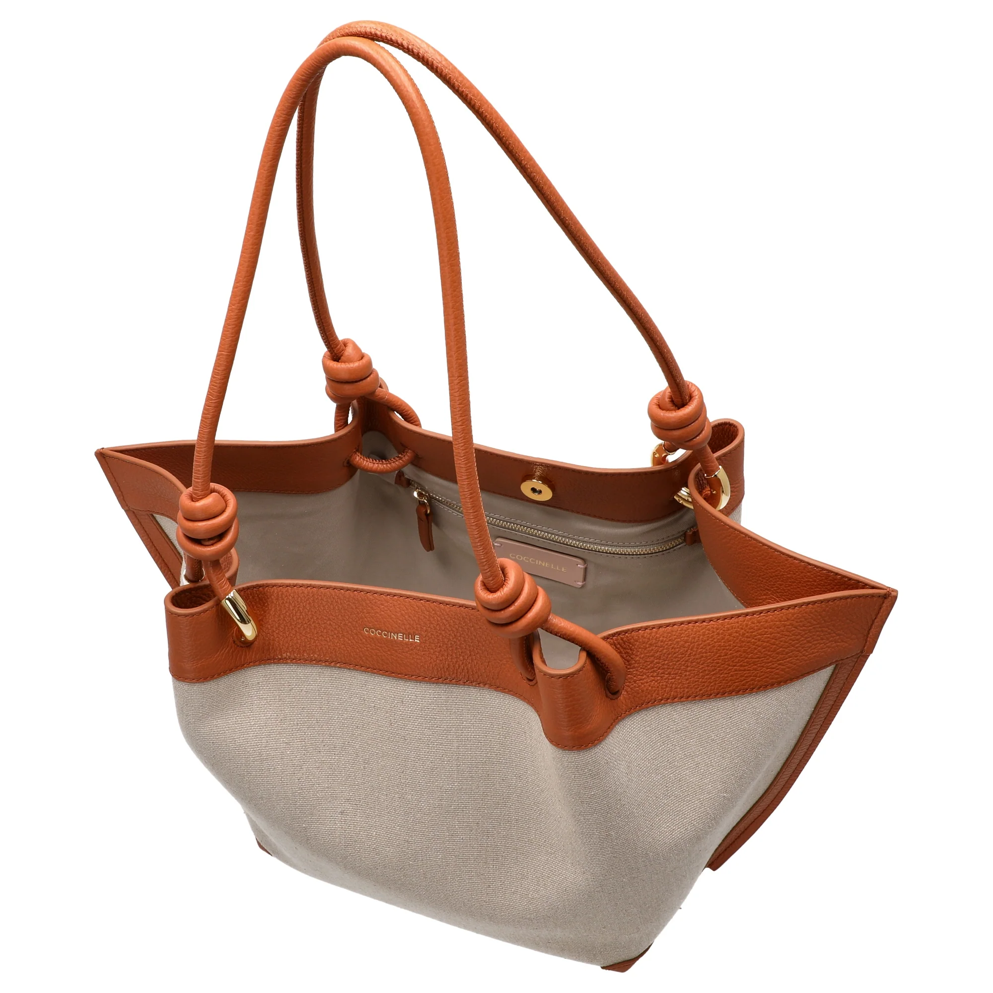 Coccinelle Finn Canvas - Henkeltasche 25 cm (natural/crab) - Image 6
