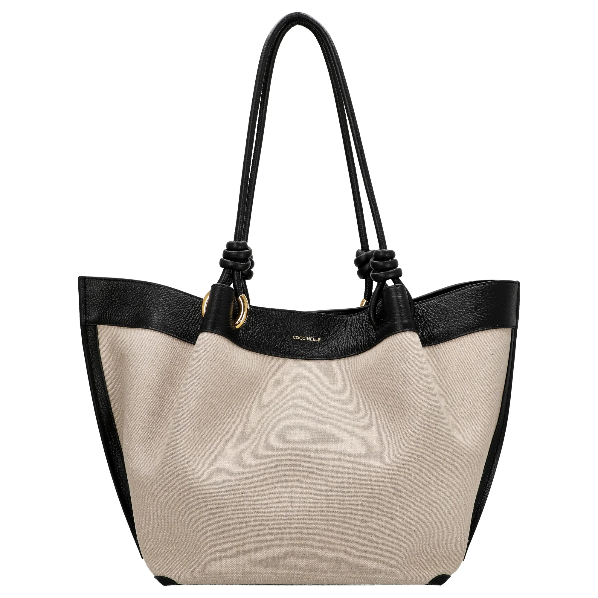 Coccinelle Finn Canvas - Henkeltasche 32 cm (natural/noir)