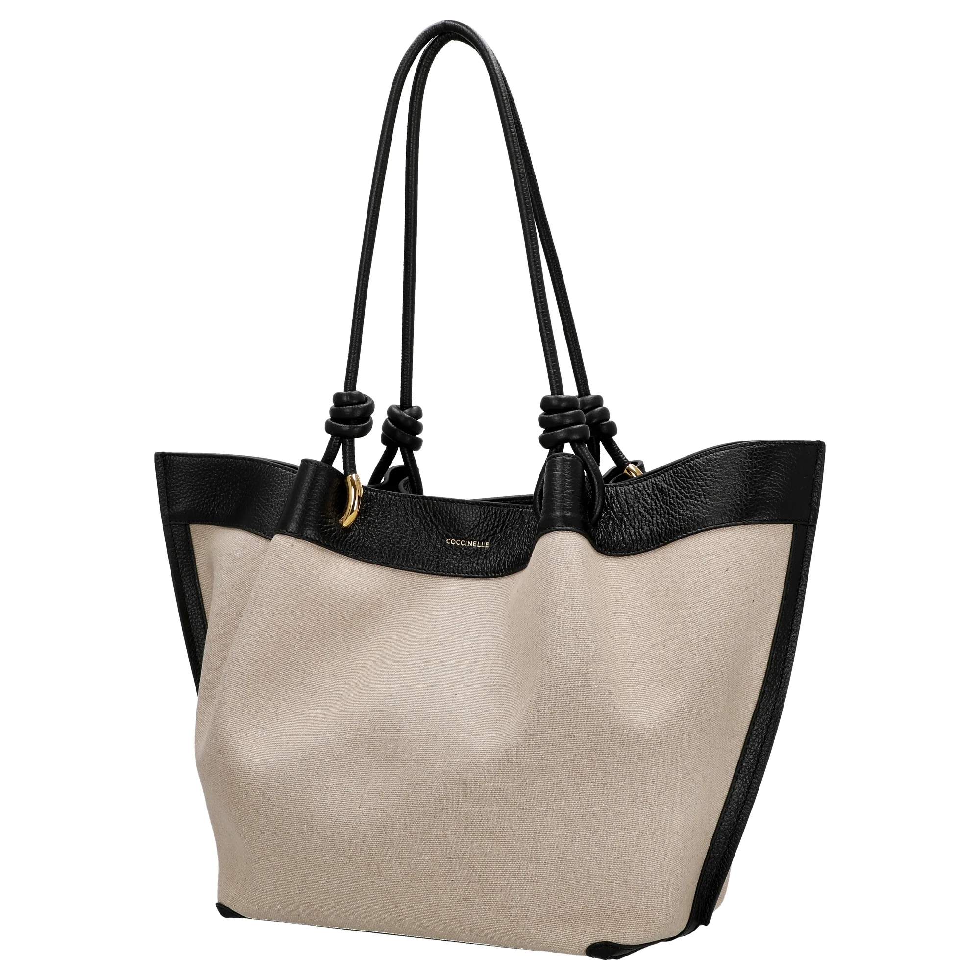 Coccinelle Finn Canvas - Henkeltasche 32 cm (natural/noir) - Image 2