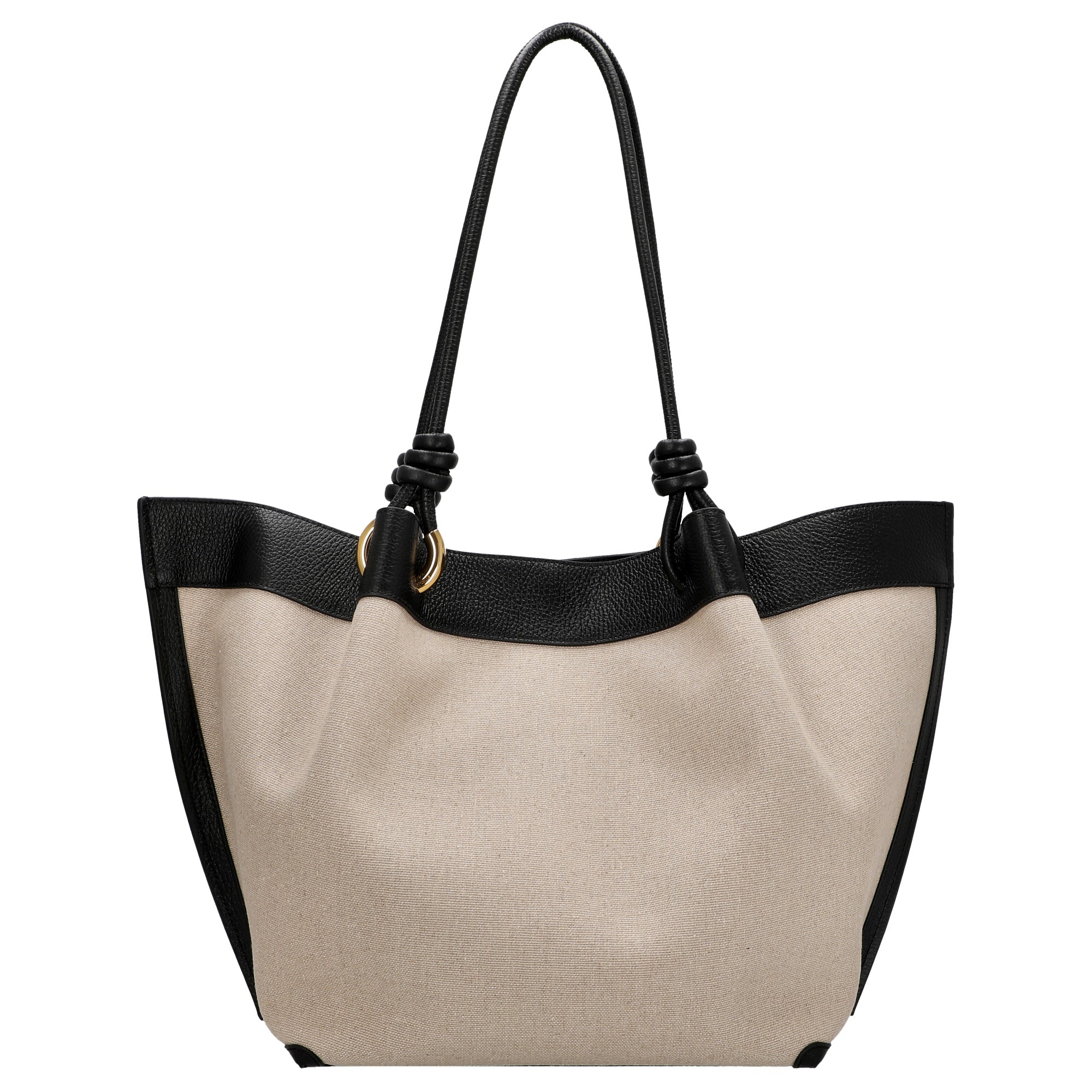 Coccinelle Finn Canvas - Henkeltasche 32 cm (natural/noir) - Image 4
