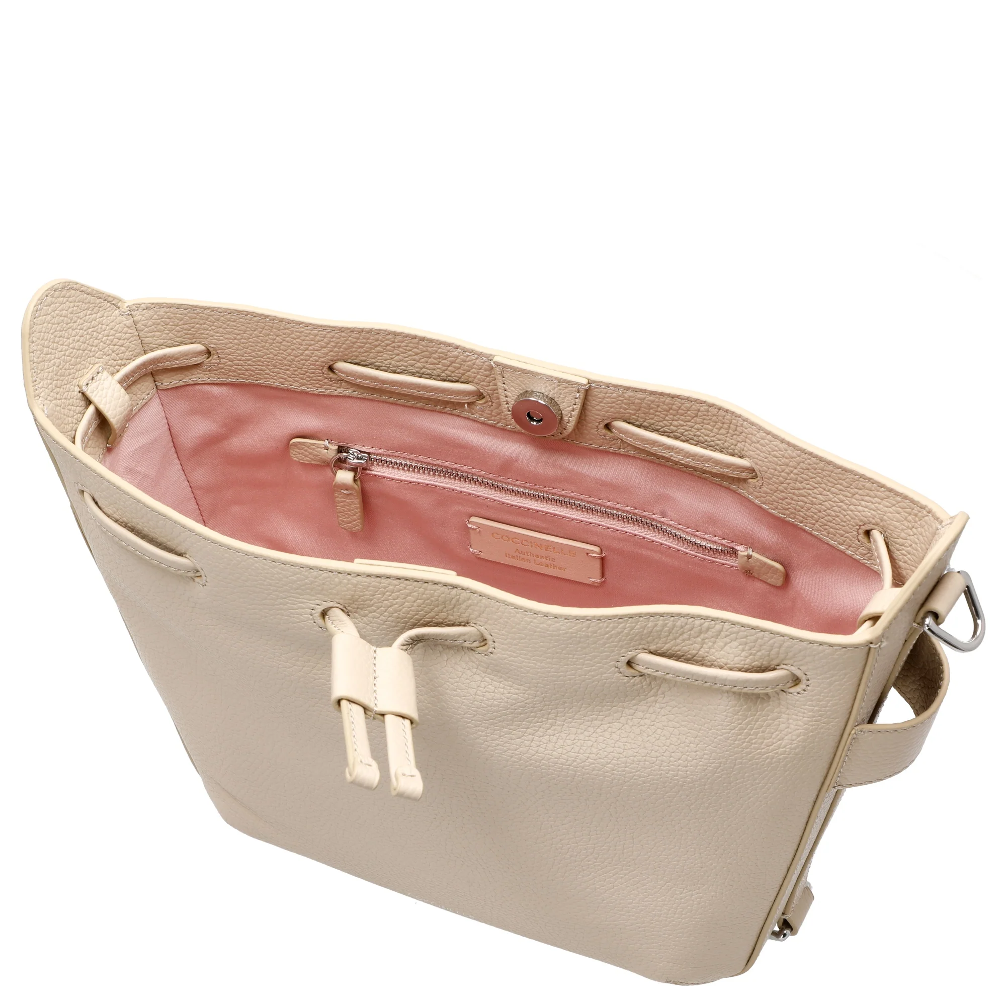 Coccinelle Gretel Ribbon - Henkeltasche 25 cm (sandshell) - Image 6