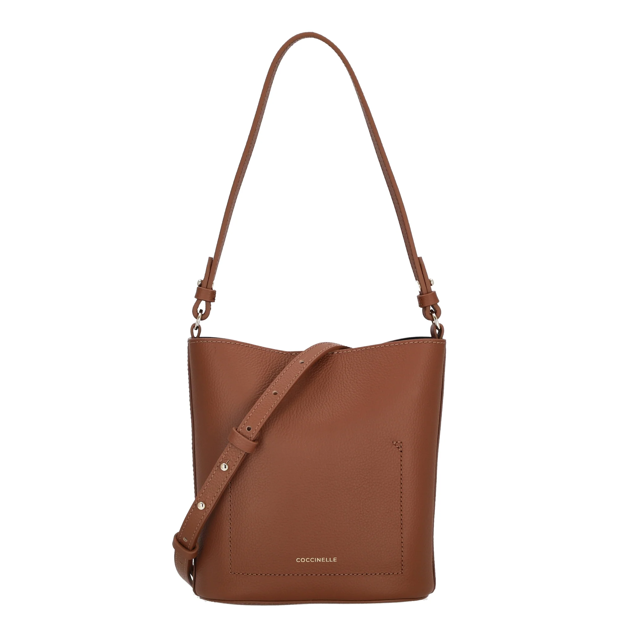 Coccinelle Nikla - Schultertasche 20 cm (cognac/noir) - Image 4
