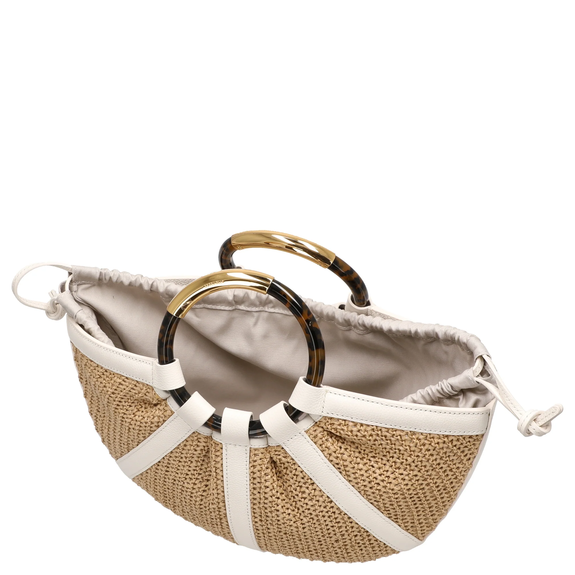Coccinelle Shell Straw - Henkeltasche 37 cm (natural/pearl) - Image 6