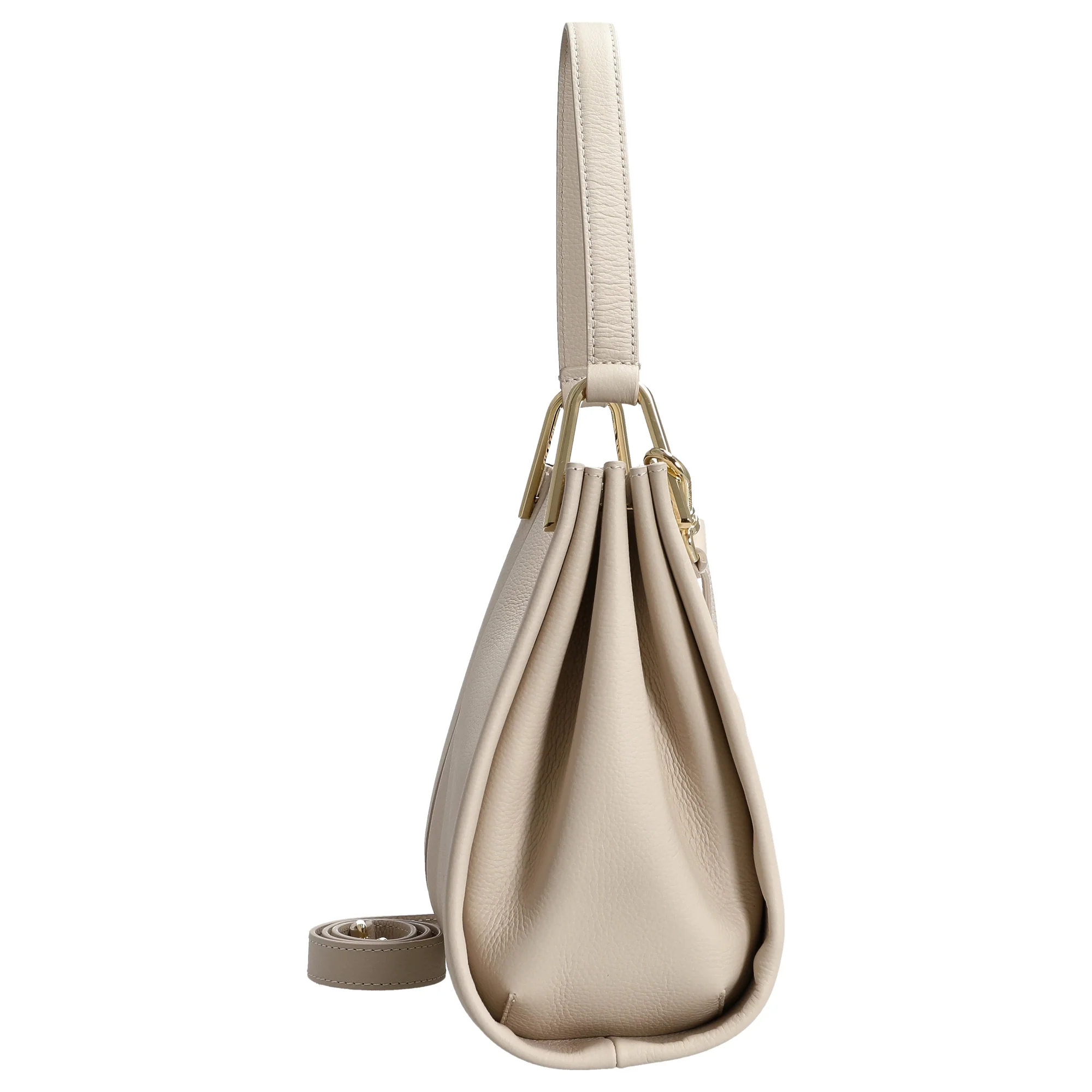 Coccinelle Wallace - Schultertasche 28 cm (lambskin white/laurel green) - Image 3