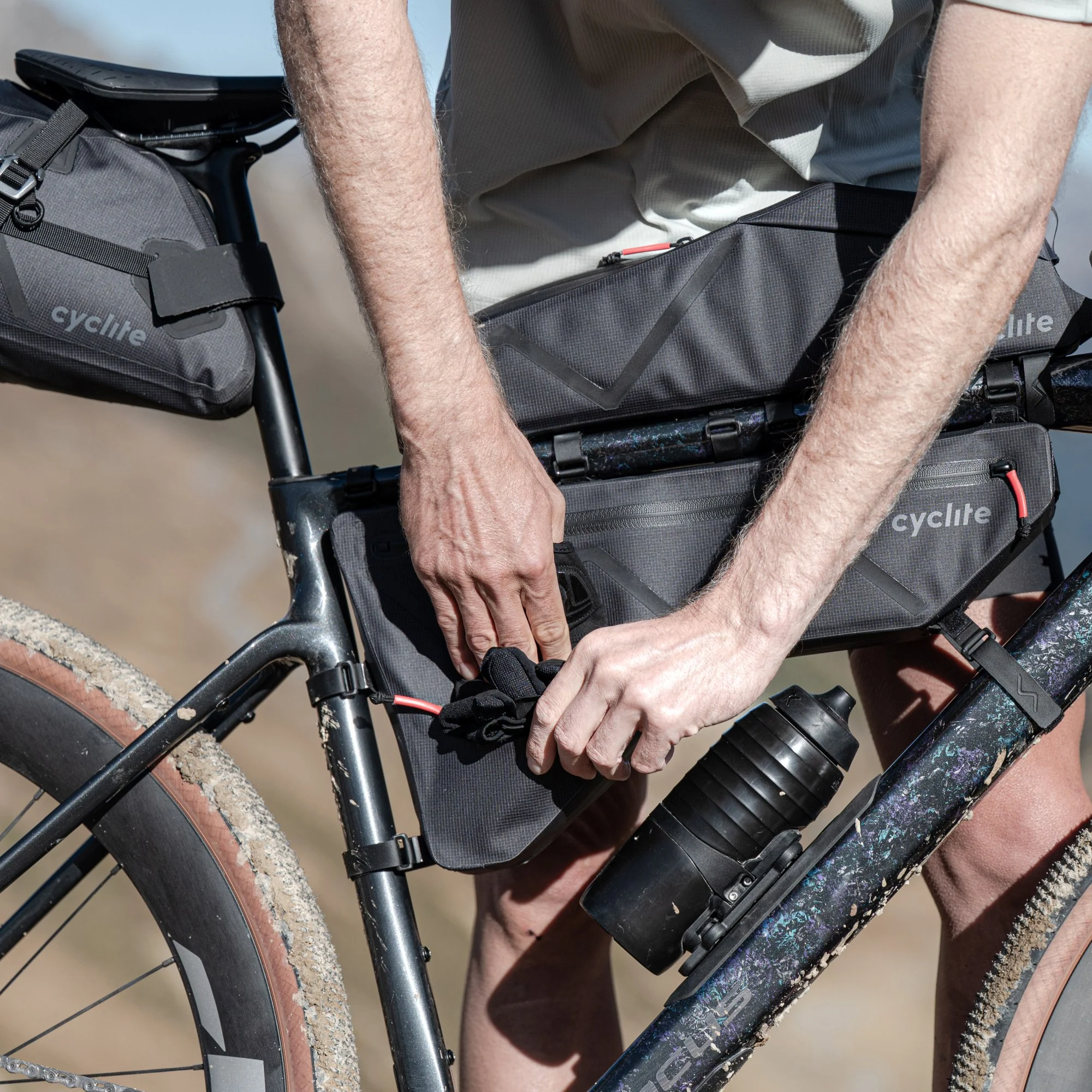 Cyclite Frame Bag Large / 02 - Rahmentasche (Bikepacking) 44 cm (black) - Image 4