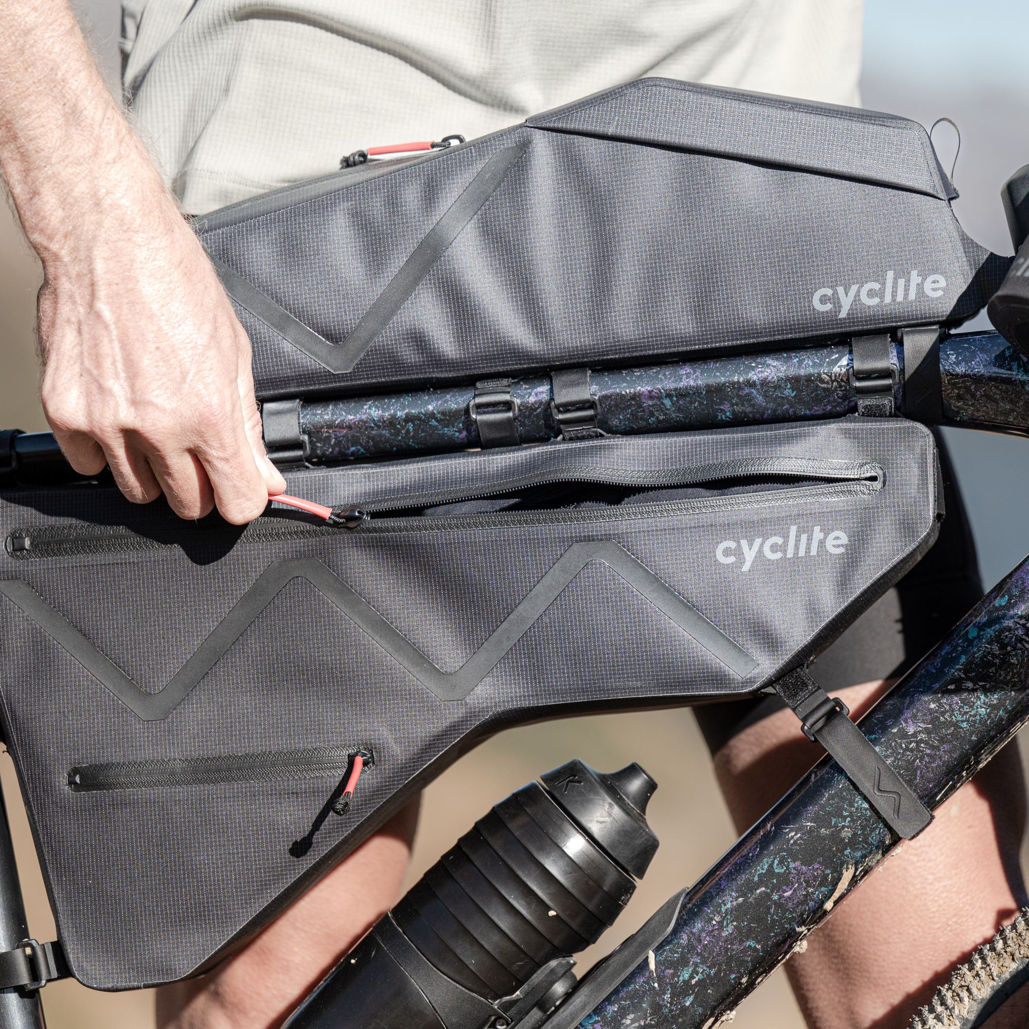 Cyclite Frame Bag Large / 02 - Rahmentasche (Bikepacking) 44 cm (black) - Image 6