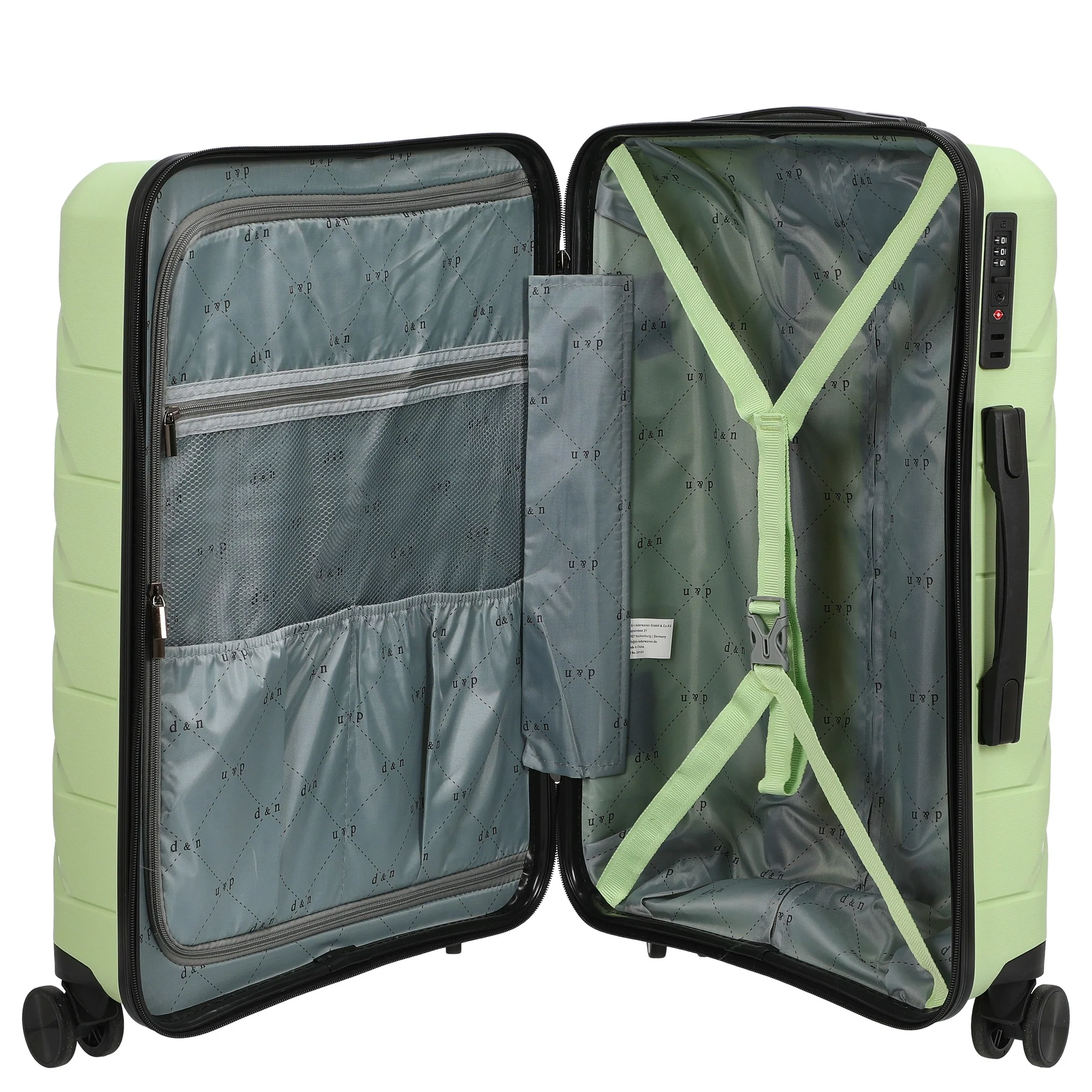 D&N Travel Line 4100 - 4-Rollen-Trolley M 64 cm (lime green) - Image 6