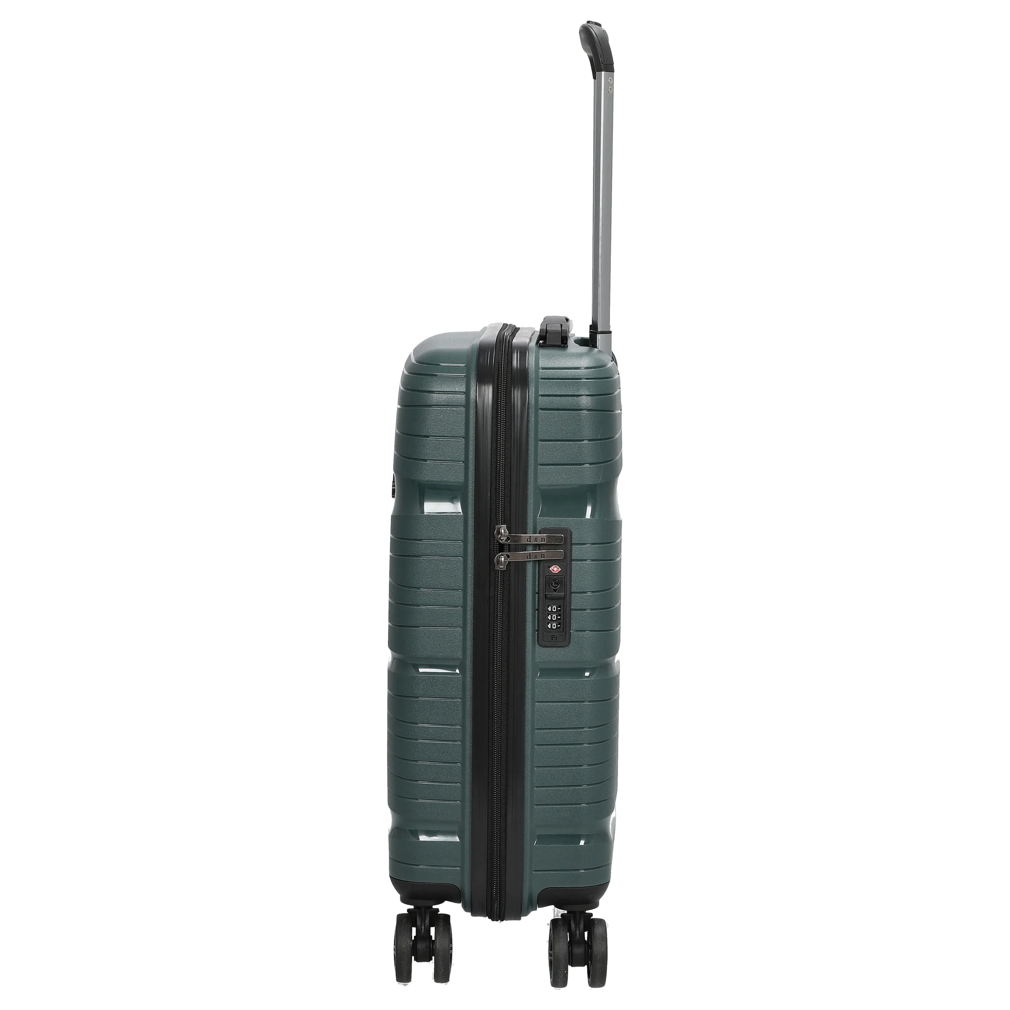 D&N Travel Line 4300 - 4-Rollen-Kabinentrolley S 55 cm (dunkelgrün) - Image 3