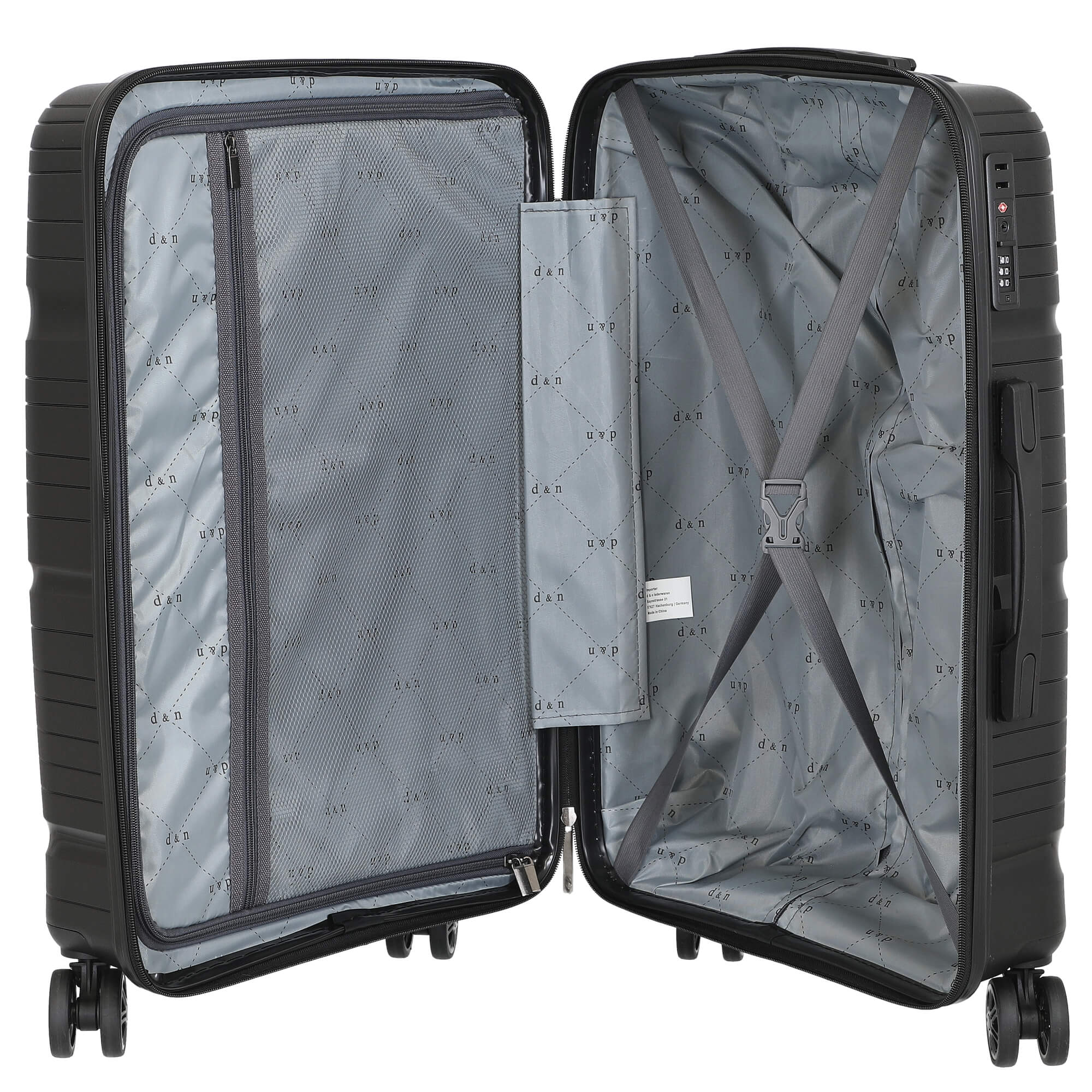 D&N Travel Line 4300 - 4-Rollen-Trolley M 66 cm (black) - Image 6